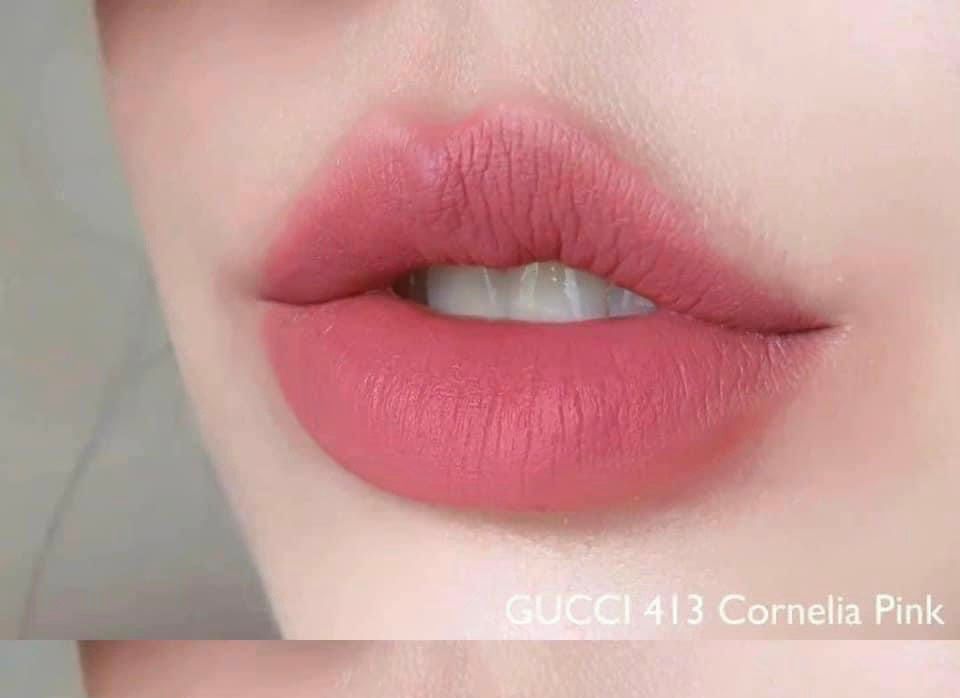  Son Kem Gucci 413 Cornelia Pink Rouge À Lèvres Liquid Matte - Hồng Khô 