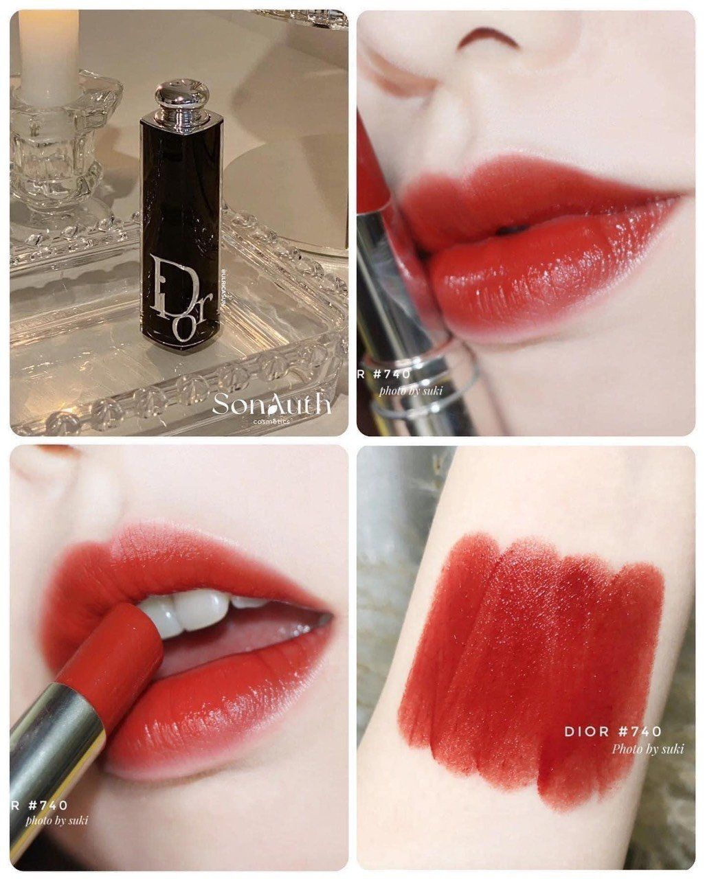  Son Dior Addict Lipstick Rouge Shine Màu 740 Saddle - Màu Đỏ Cam Gạch 