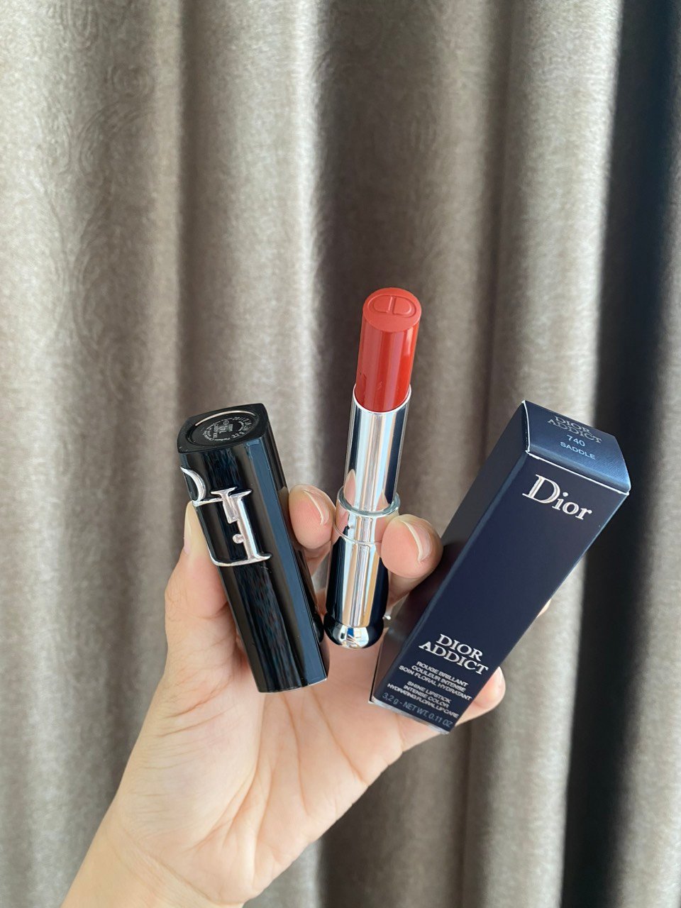 Son Dior Addict Lipstick Rouge Shine Mau 740 Saddle M i Nh t wearperfume