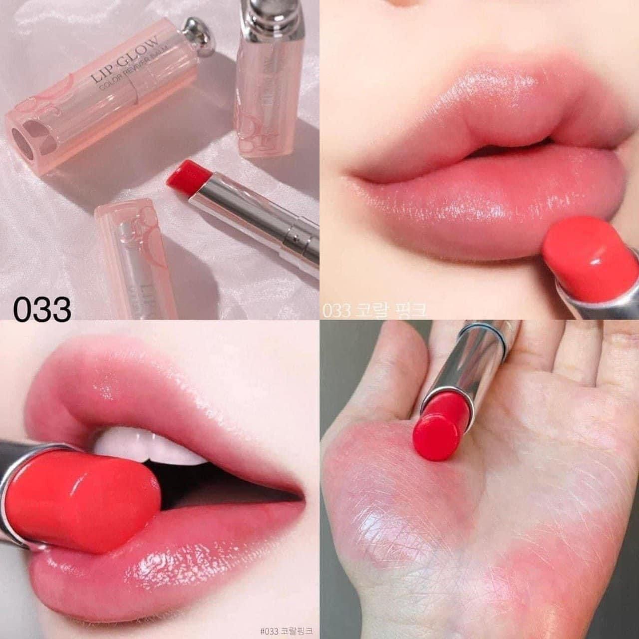  Son Dưỡng Dior Addict Lip Glow Màu 033 Coral Pink - Hồng San Hô 