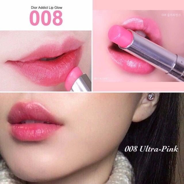  Son Dưỡng Dior Addict Lip Glow Màu 008 Ultra Pink - Hồng Nhạt 