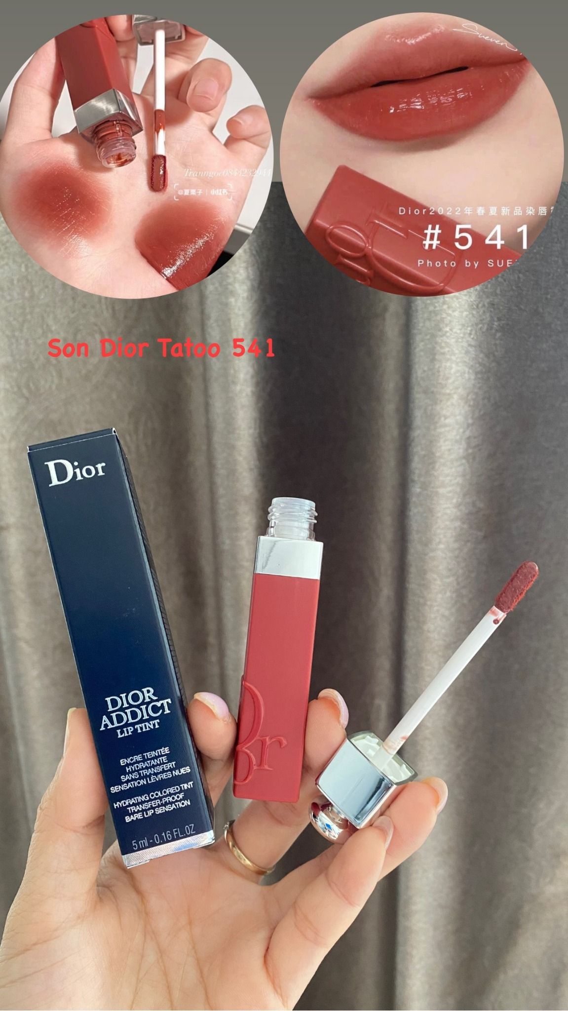  Son Dior Addict Lip Tattoo Màu 541 Natural Sienna - Màu Đỏ Đất 