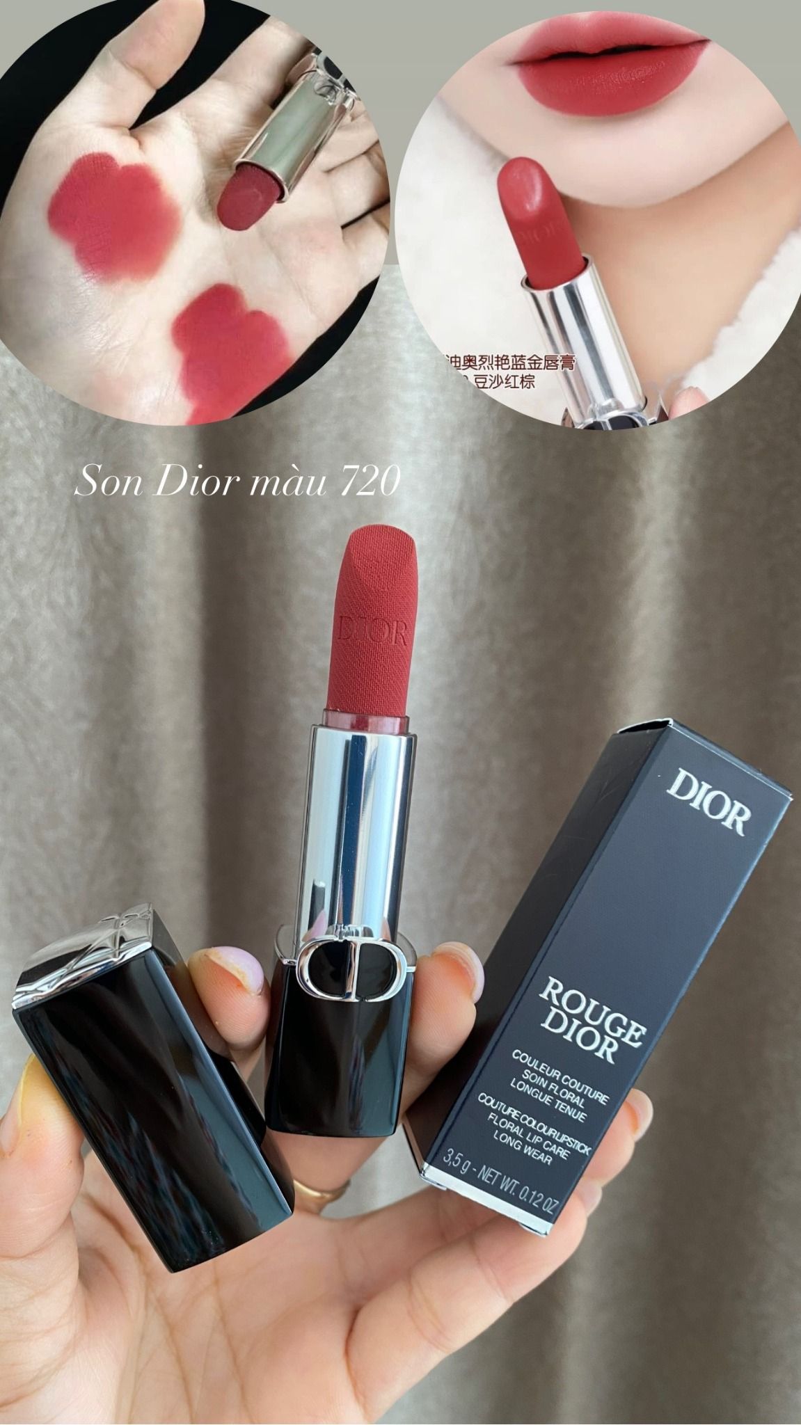  Son Dior 720 Icone Velvet Limited -  Màu Hồng Đất 