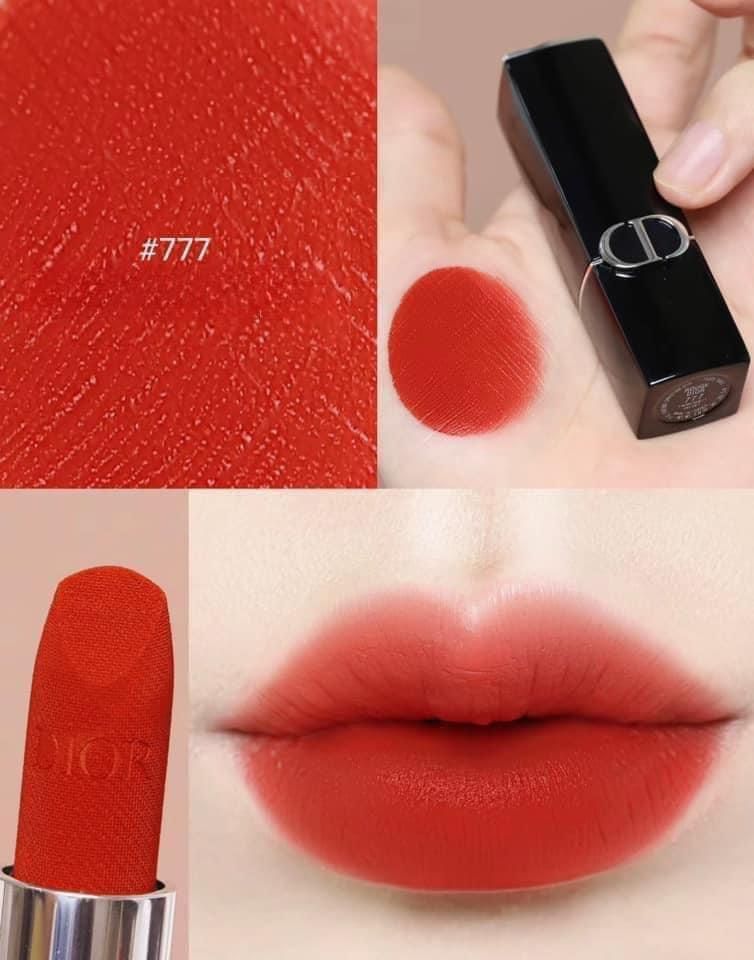  Son Dior Velvet 777 Fahrenheit - Màu Đỏ Cam 