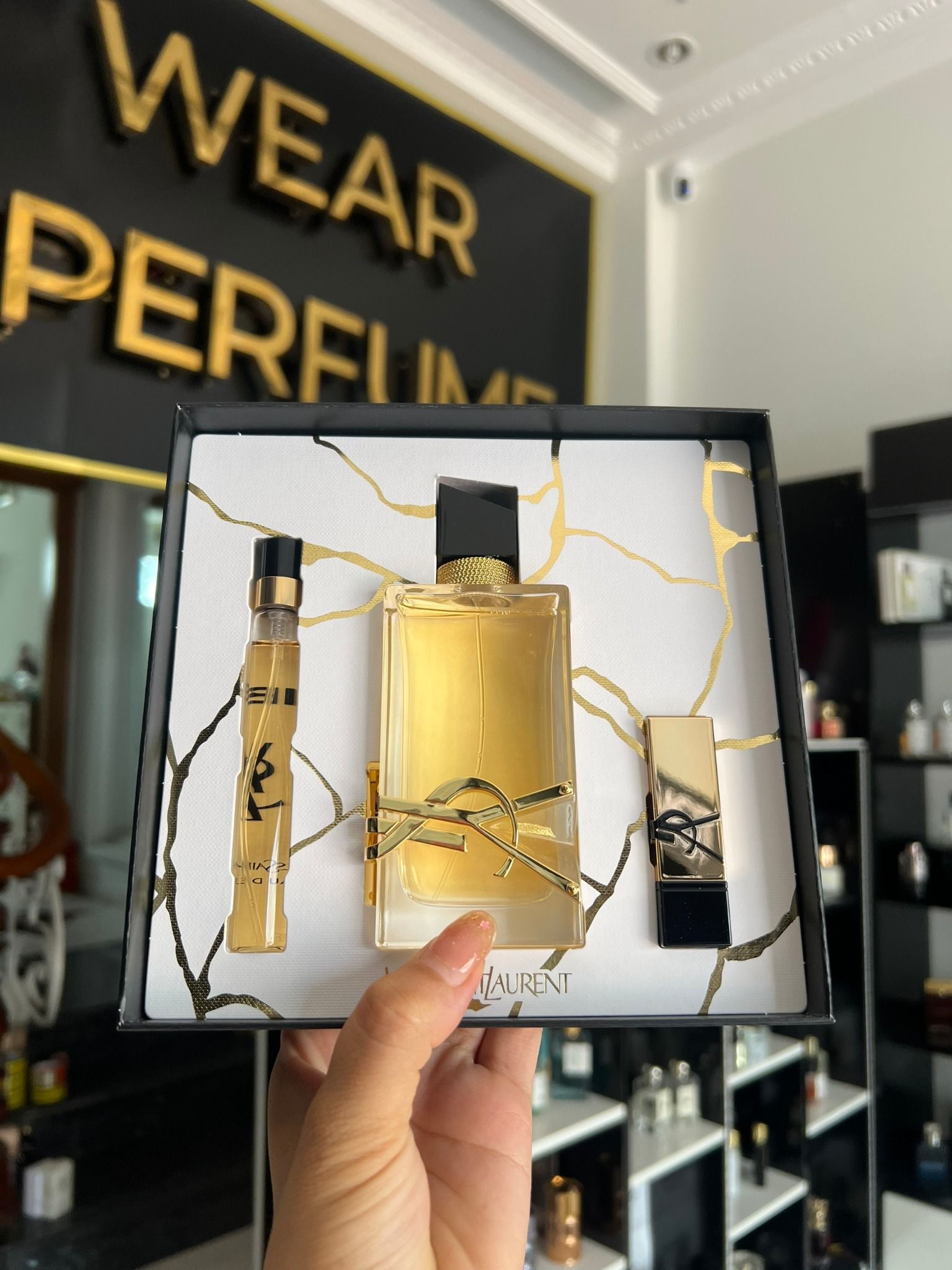  Gift set Yves Saint Laurent YSL Libre (EDP 90ml + EDP 10ml & son 1.3g) 