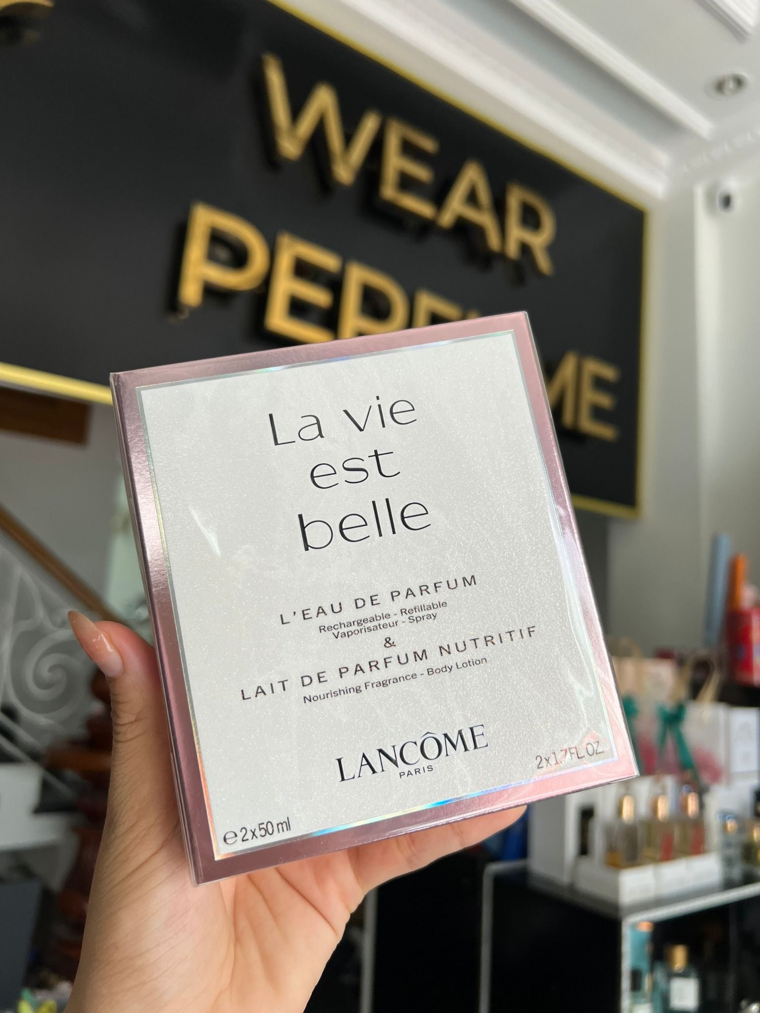  Set Nước Hoa Nữ Lancome Lavie Est Belle EDP (50ml + Body Lotion 50ml) 