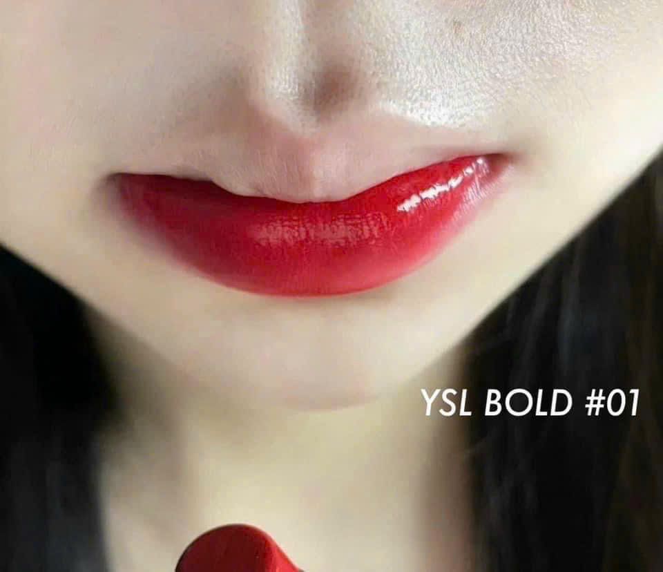  Son YSL The Bold 1 Le Rouge - Màu Đỏ Thuần 