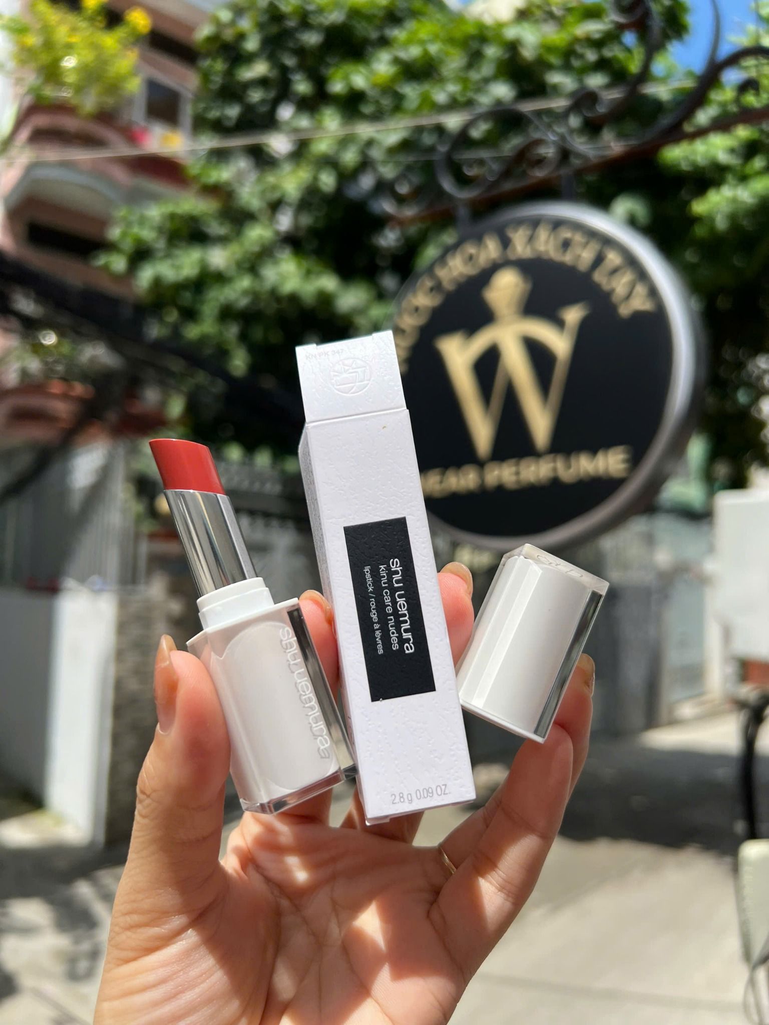  Son Shu Uemura Kinu Care Nudes Lipstick KN PK 347 - Màu Hồng Cam Đào 