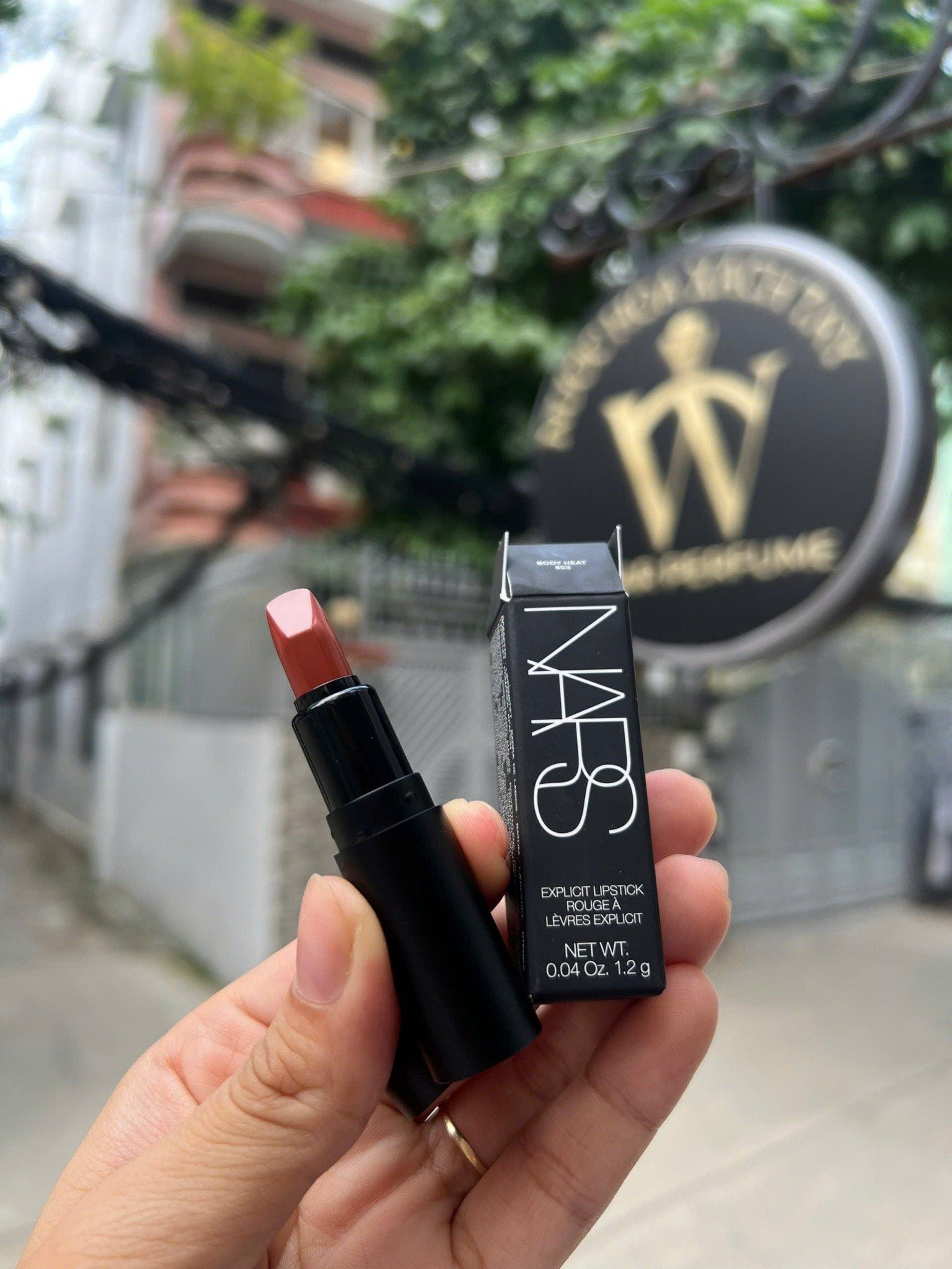  Son Nars Explicit Lipstick 803 Body Heat - Màu Cam Nâu (Miniszie 1.2g) 