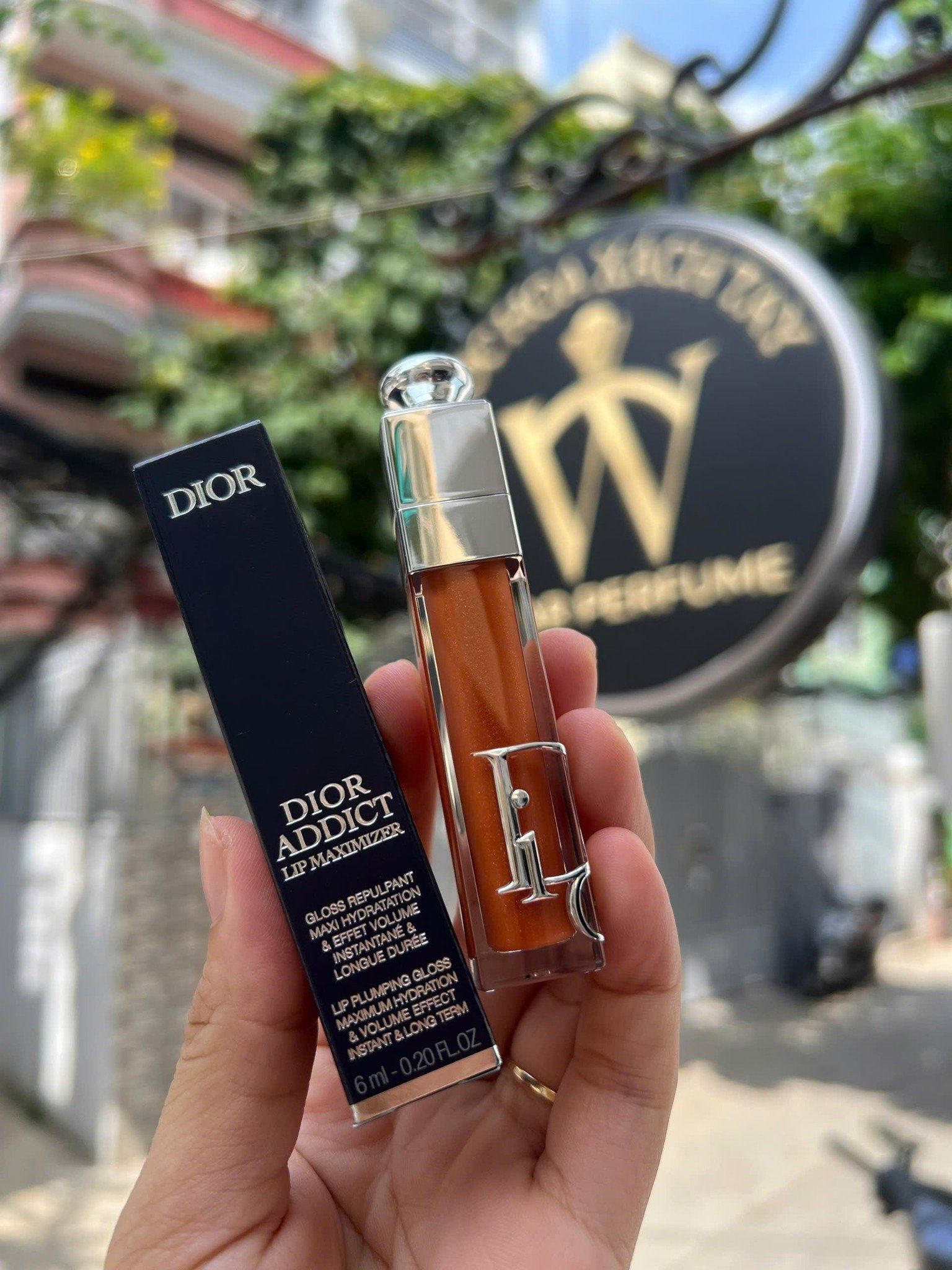 Son Dưỡng Môi Dior Addict Lip Maximizer 021 Shimmer Tangerine - Màu Cam Cháy (Tặng kèm túi hãng) 