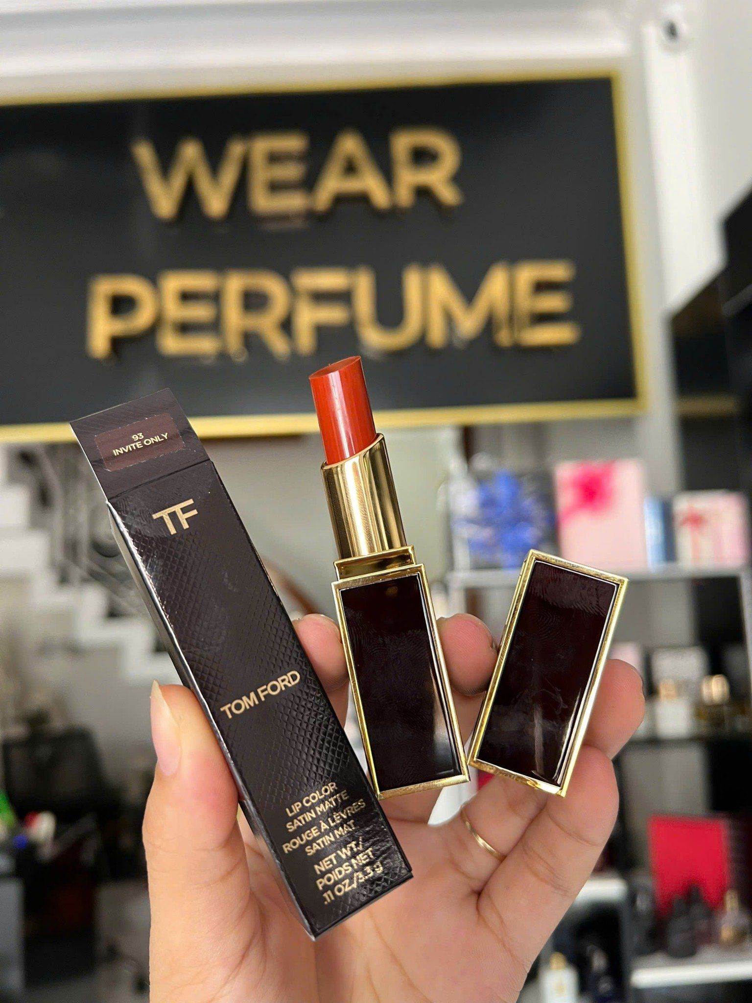  Son Tom Ford Lip Color Satin Matte Màu 93 Invite Only (New) - Cam Nâu Đất 