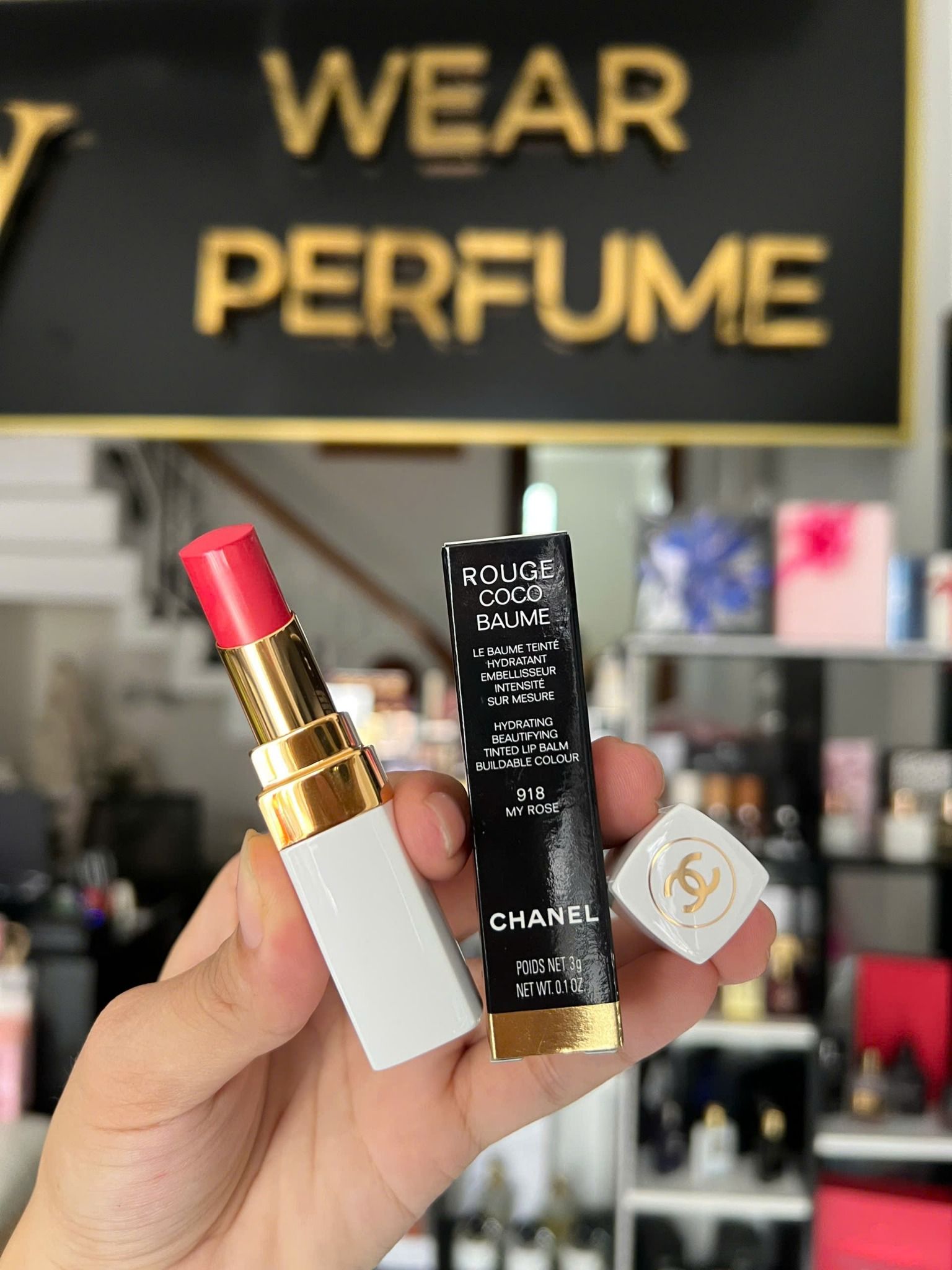  Son Dưỡng Chanel Rouge Coco Baume 918 My Rose - Màu Hồng Đào 