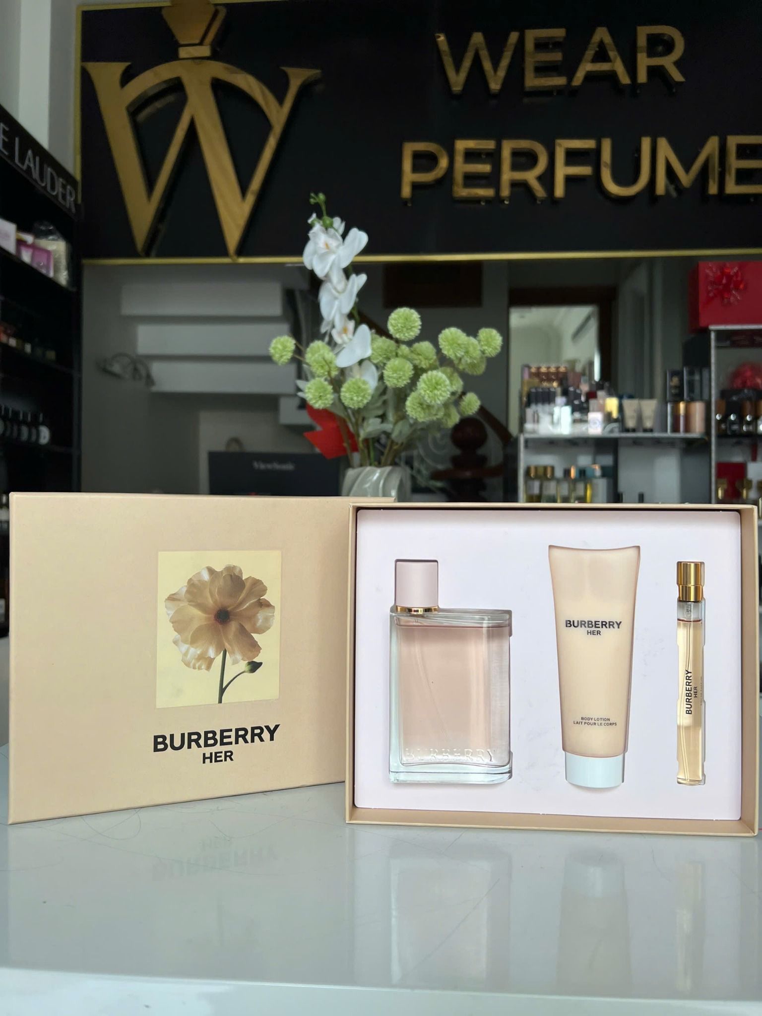  Set Nước Hoa Nữ Burberry Her 3 Món (EDP 100ml + EDP 10ml + Body Lotion 75ml) 