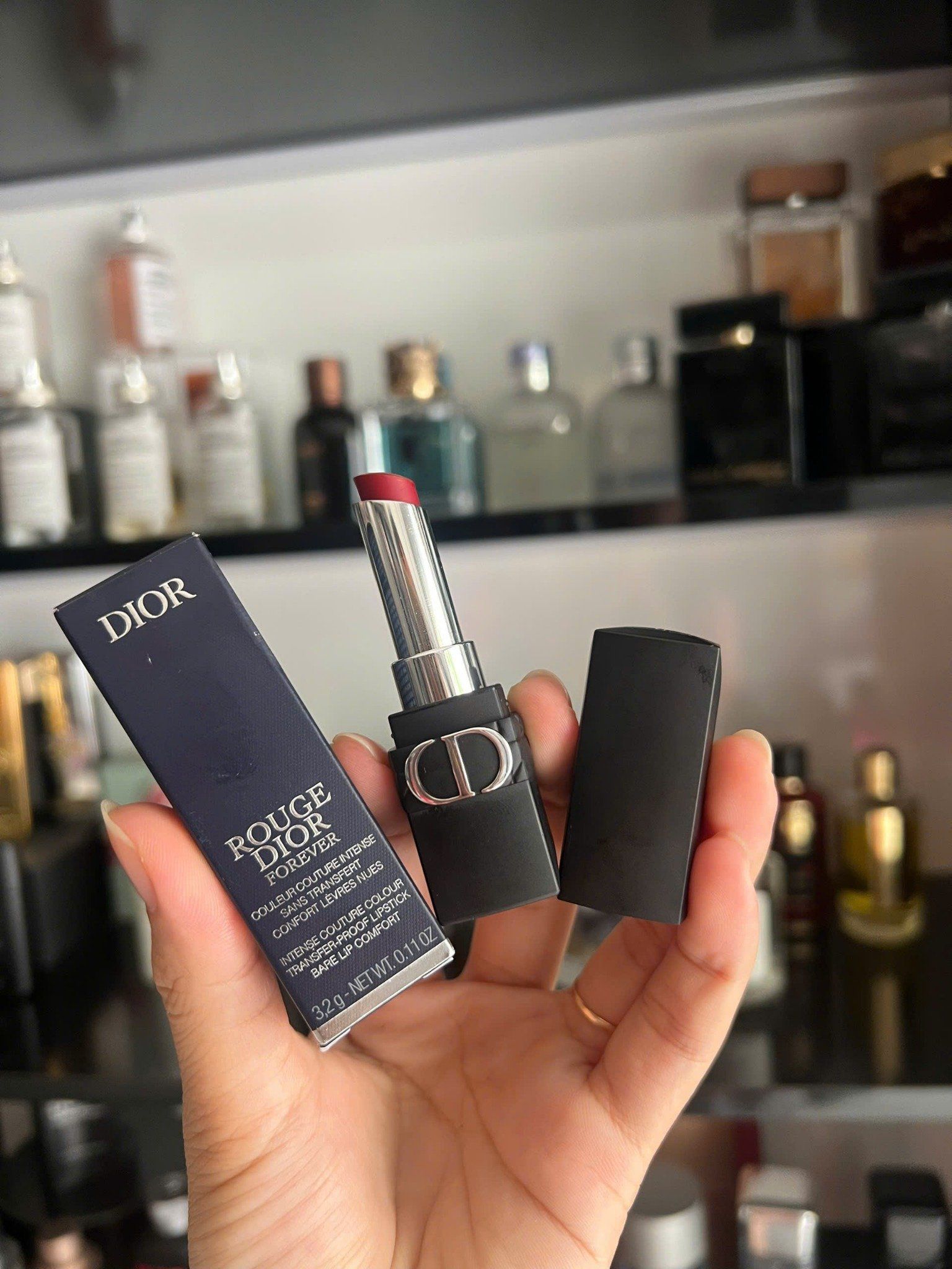  Son Dior Rouge Dior Forever Transfer Proof Lipstick 879 Forever Passionate - Màu Đỏ Mận 