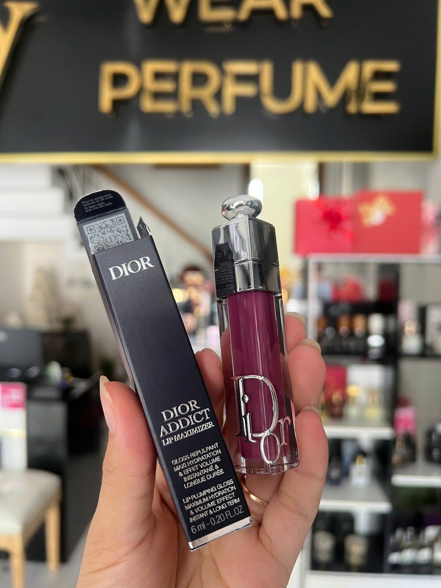  Son Dưỡng Dior Addict Lip Maximizer Plumping Gloss 006 Berry - Màu Hồng Tím (Tặng kèm túi hãng) 