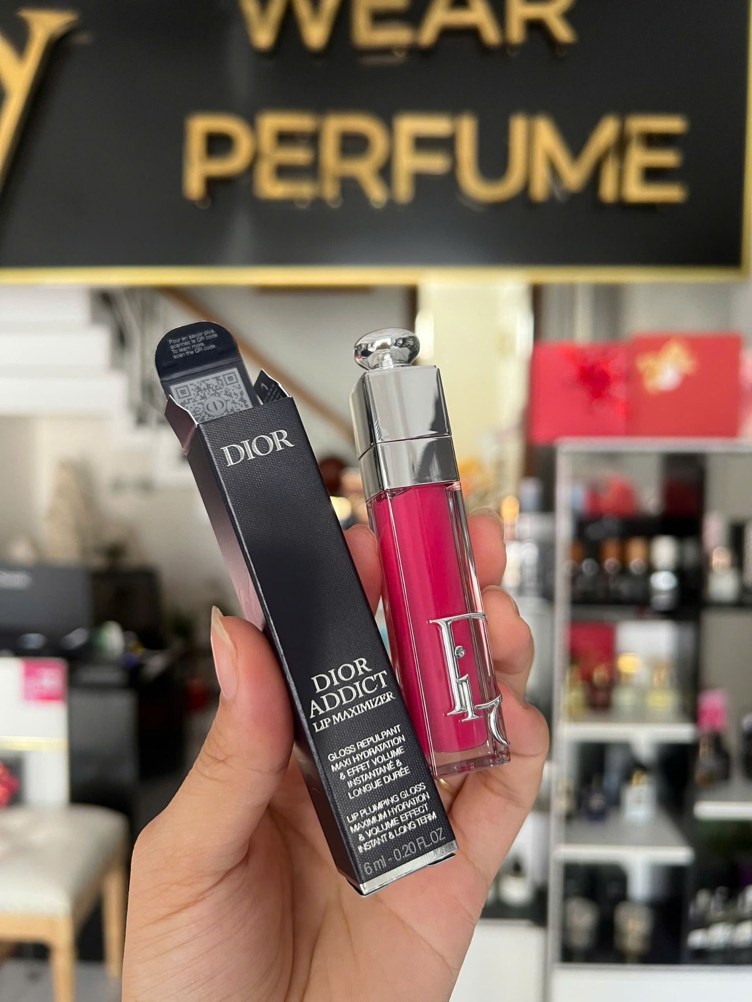  Son Dưỡng Dior Collagen Addict Lip Maximizer 007 Raspberry - Màu Hồng Dâu (Tặng kèm túi hãng) 
