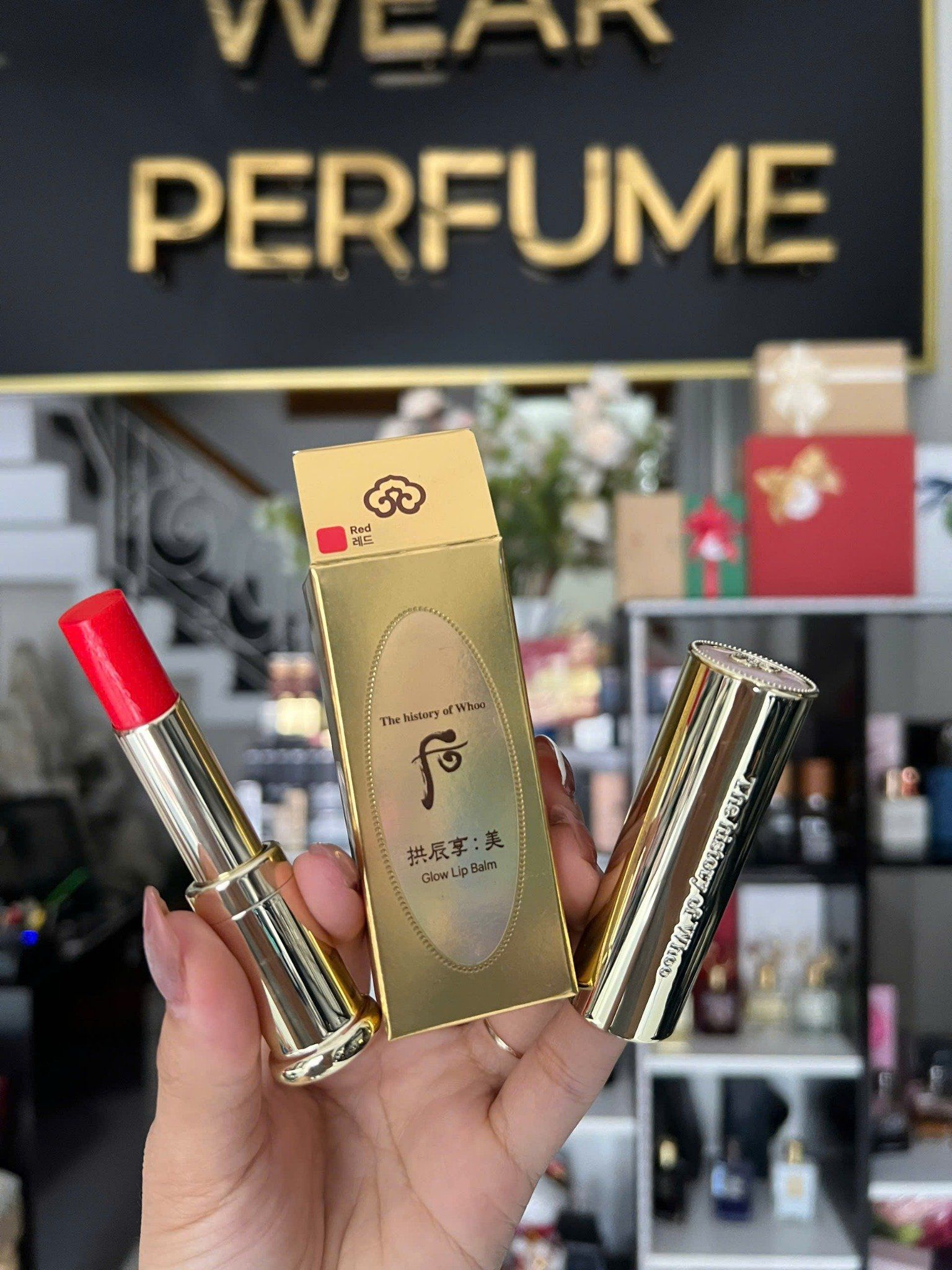  Son Dưỡng Đông y The History of Whoo Gongjinhyang Mi Glow Lip Balm (Red) - Màu Đỏ 