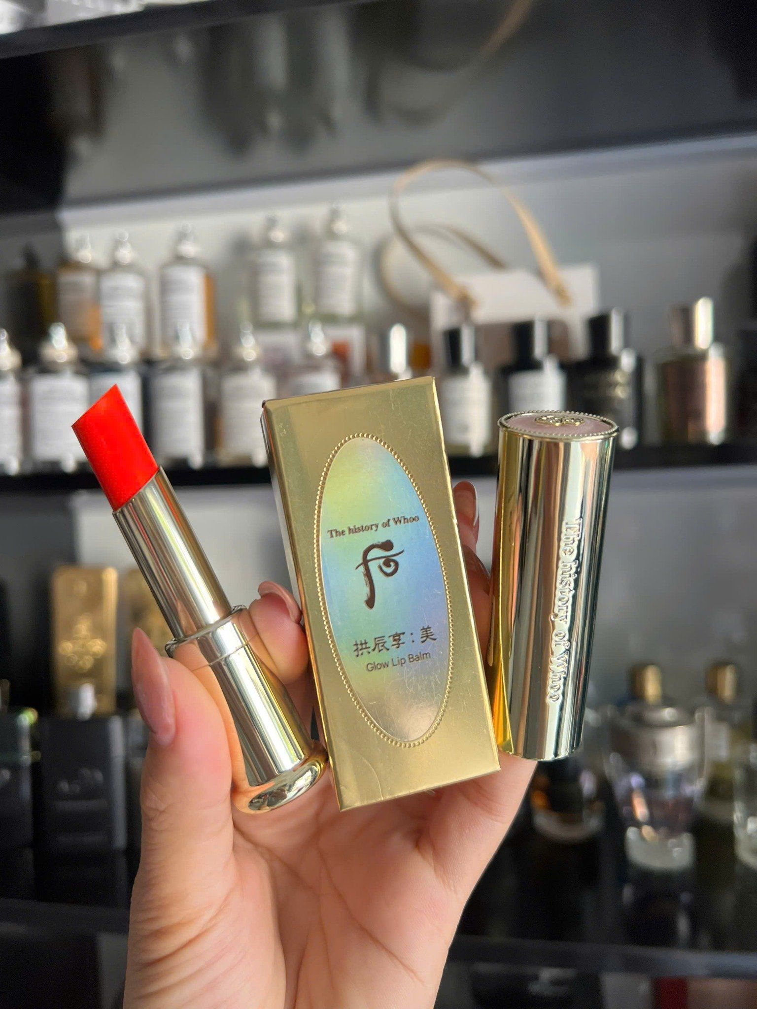  Son dưỡng Đông y The History of Whoo Gongjinhyang Mi Glow Lip Balm Orange - Màu Cam 