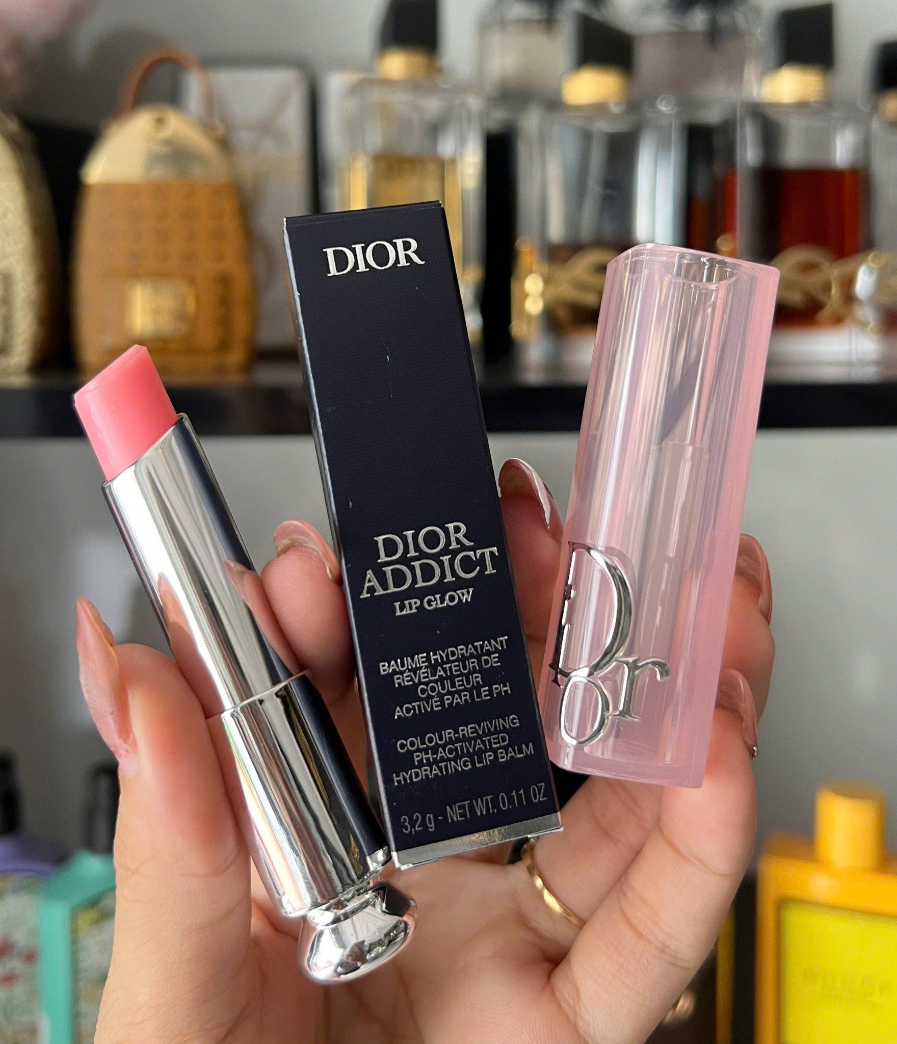  Son Dưỡng Dior Addict Lip Glow 001 Pink - Hồng Baby ( Mẫu Mới 2025 ) Tặng kèm túi hãng 