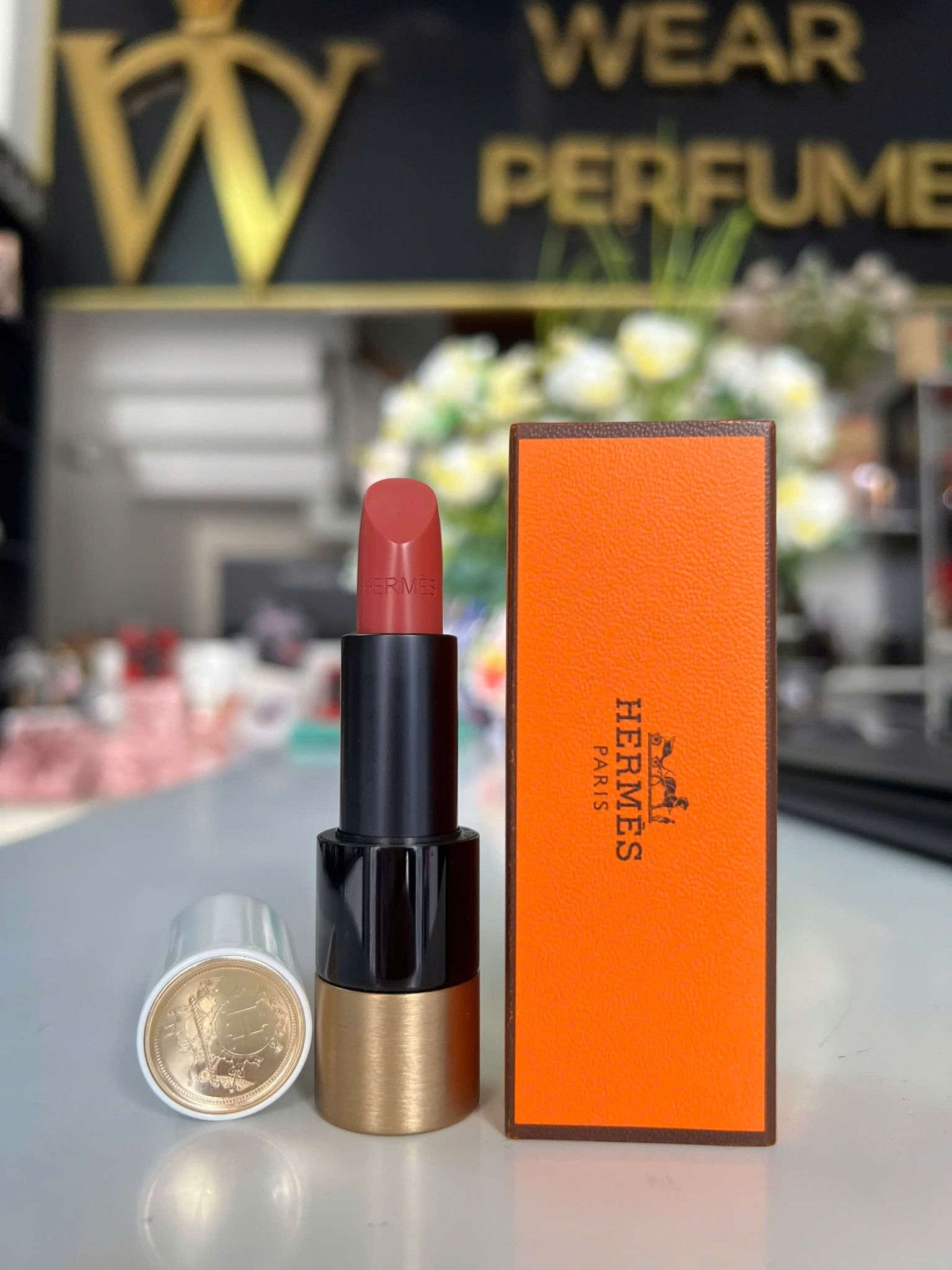  Son Hermès Satin 21 Rose Épicé - Màu Cánh Hồng Khô 