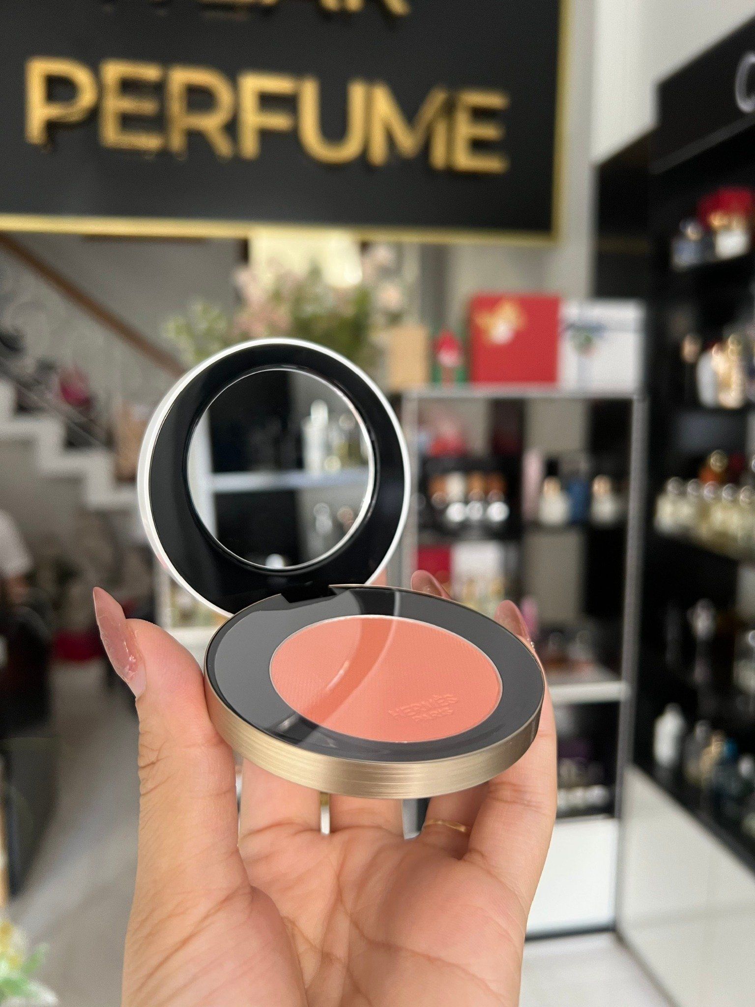  Phấn Má Hồng Hermès Silky Blush Powder 23 Rose Blush - Màu Hồng Cam San Hô 