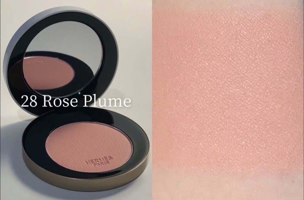  Phấn Má Hồng Hermès Silky Blushes - 28 Rose Plume Màu Hồng Nhạt 6g 