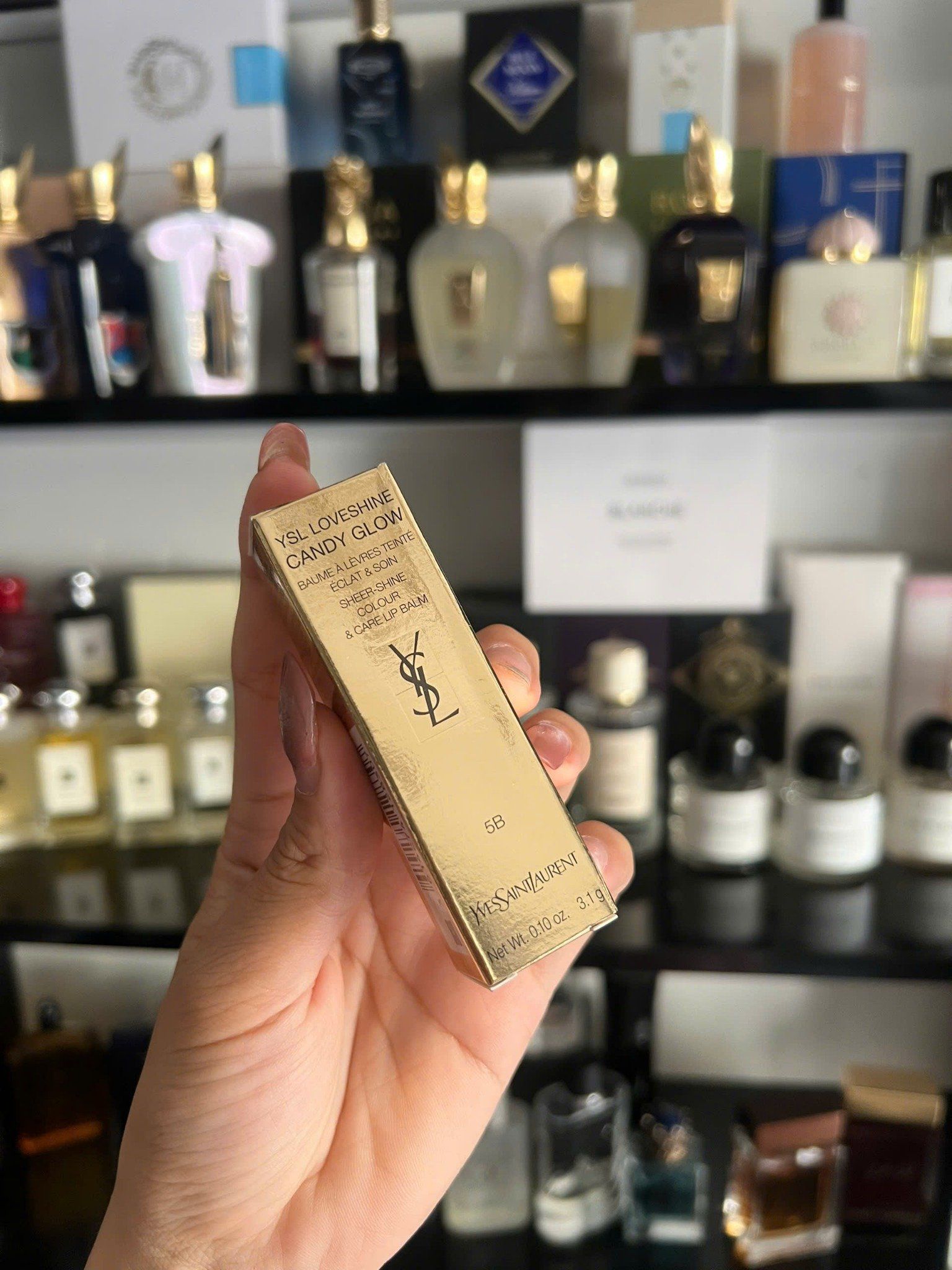  Son YSL Loveshine Candy Glow 5B Nude Crush - Màu Đỏ Nâu 