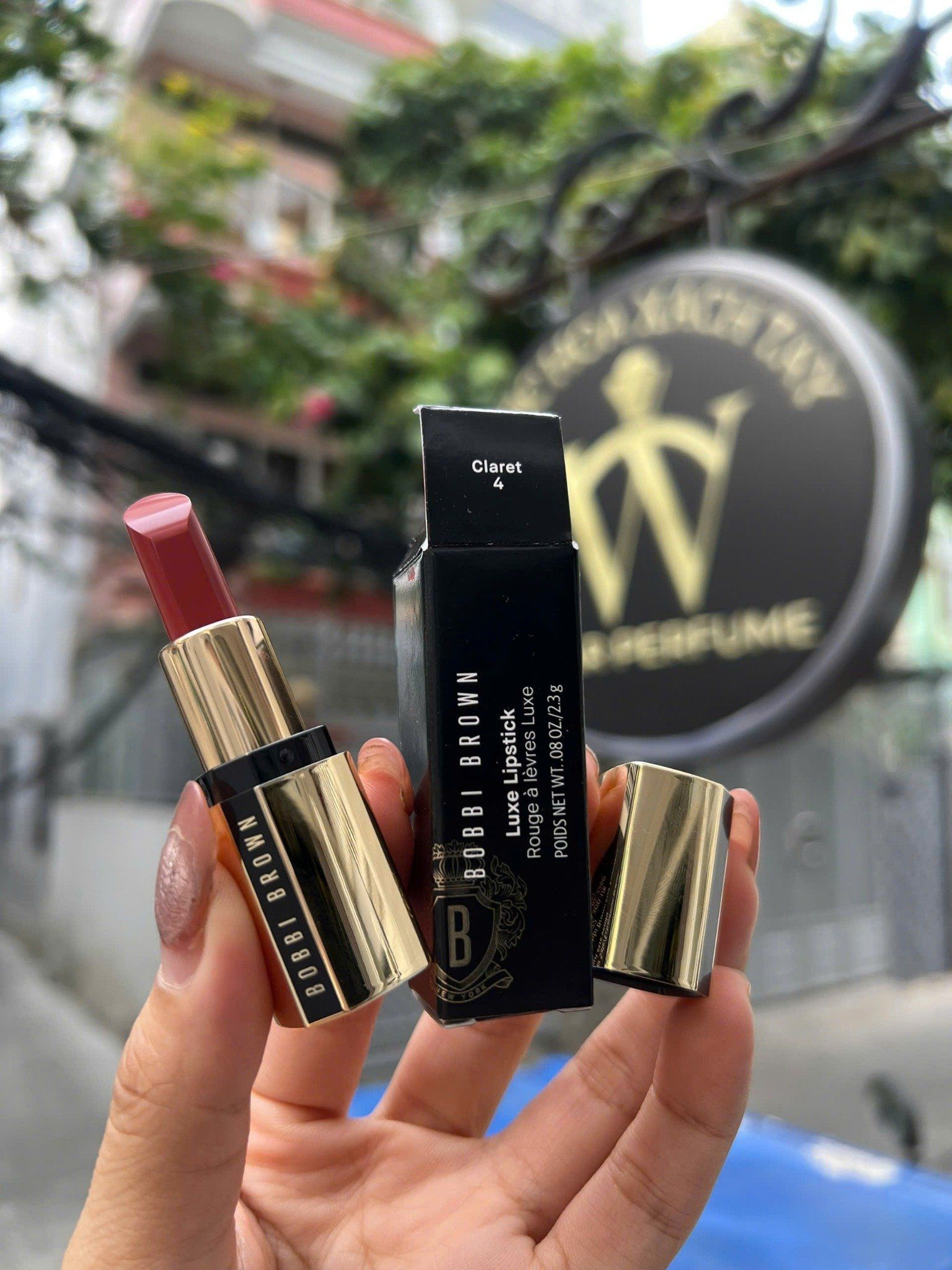  Son Bobbi Brown Luxe Matte 04 Claret - Mini Size 0.8g - Màu Đỏ Hồng Đất 