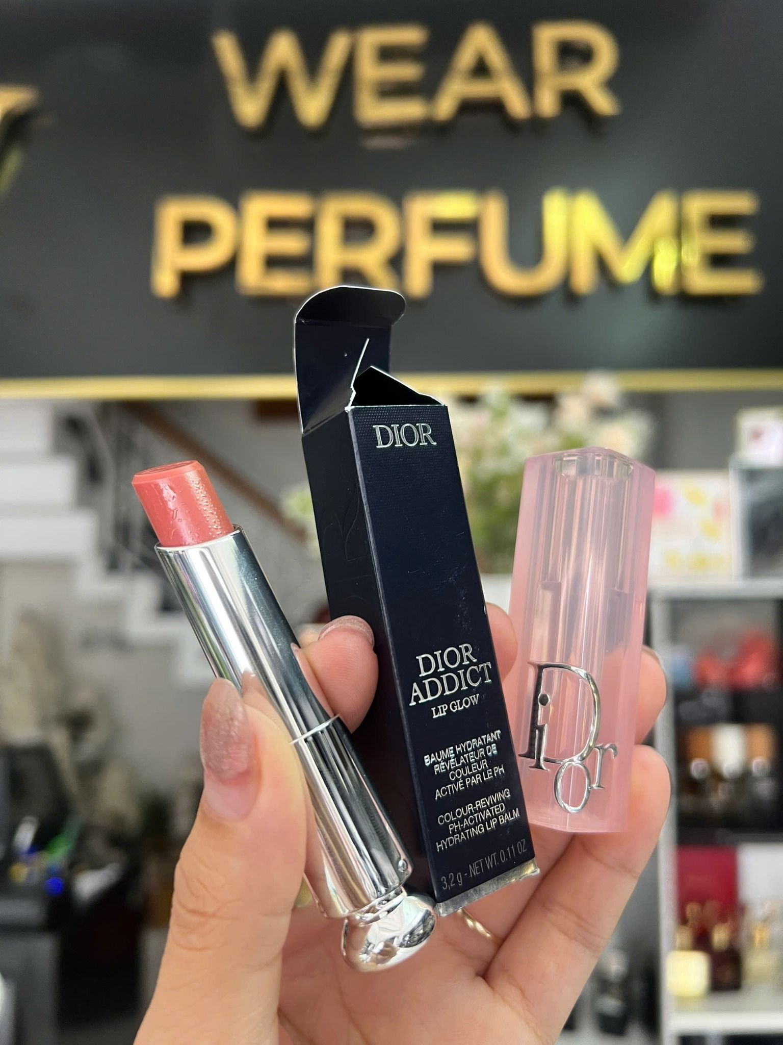  Son Dưỡng Dior Addict Lip Glow Màu 012 Rosewood (2025) - Màu Hồng Cam Đất 