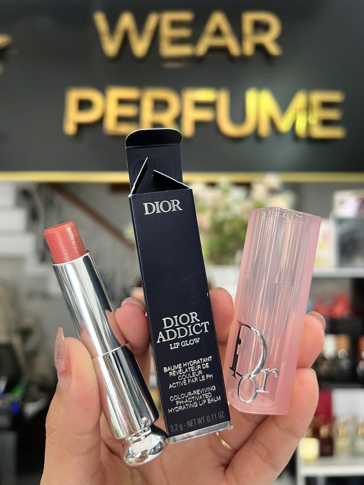  Son Dưỡng Dior Addict Lip Glow Màu 012 Rosewood (2025) - Màu Hồng Cam Đất 