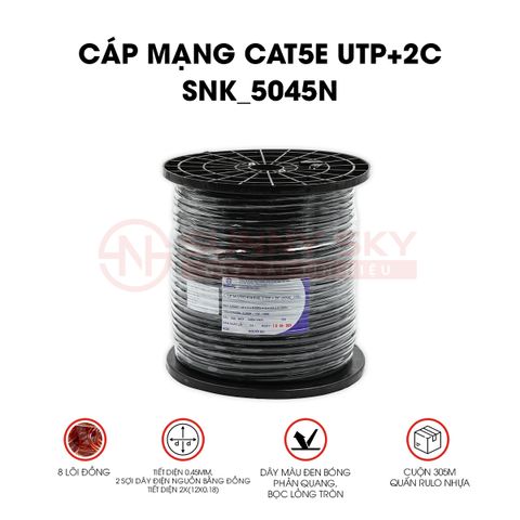  CÁP MẠNG CAT5E UTP LIỀN NGUỒN (SNK_5045N) 
