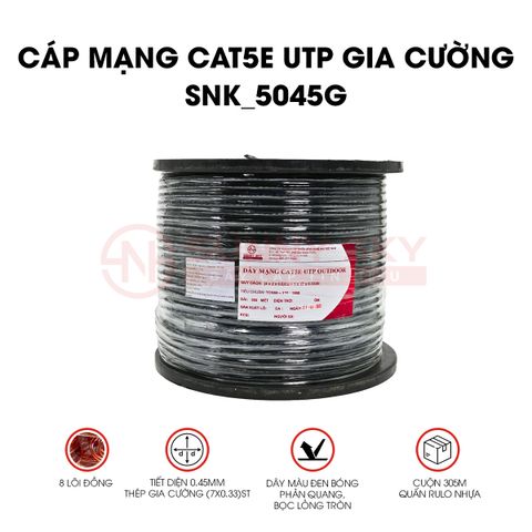  CÁP MẠNG CAT5E UTP GIA CƯỜNG (SNK_5045G) 