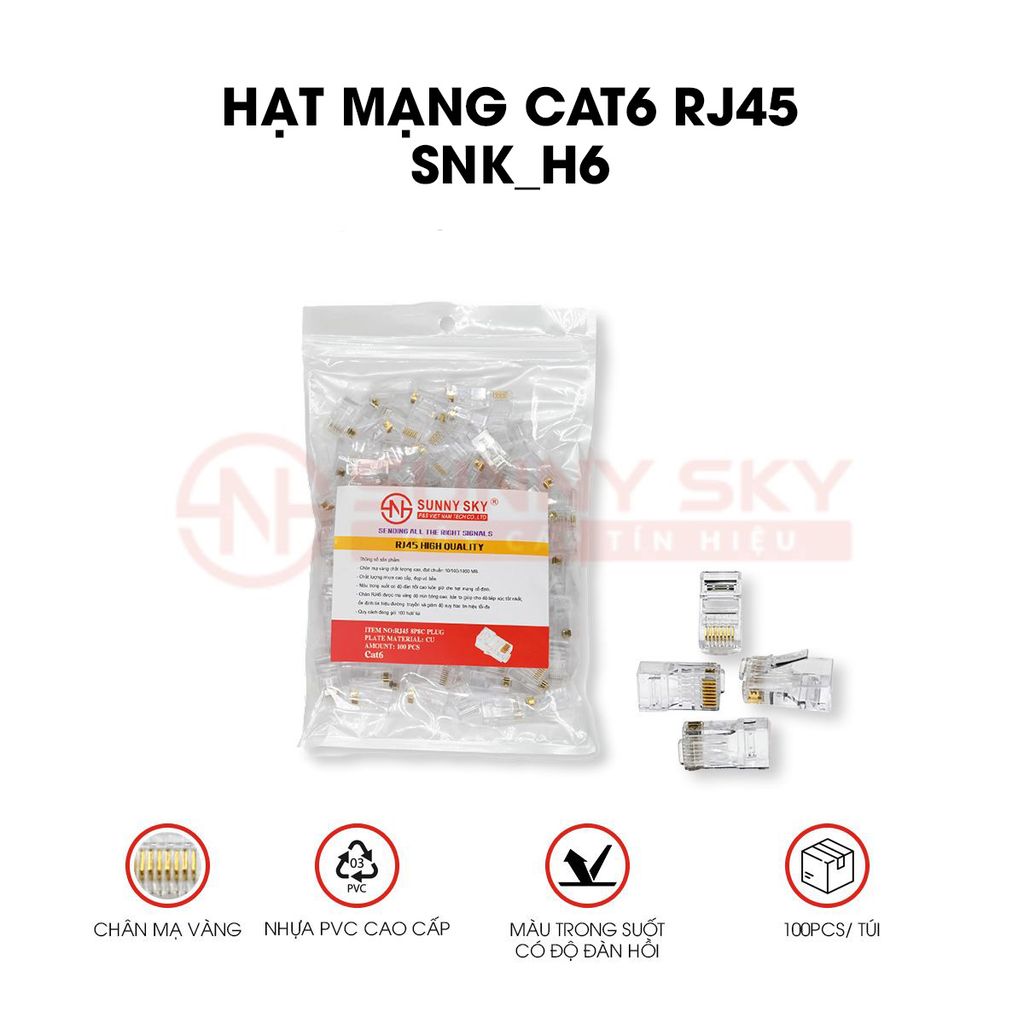  Hạt mạng CAT6E RJ45 