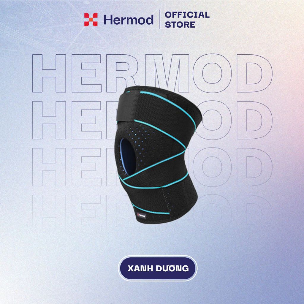 Bó gối thể thao Hermod lò xo Silicone có đai quấn cao cấp -  HM 101