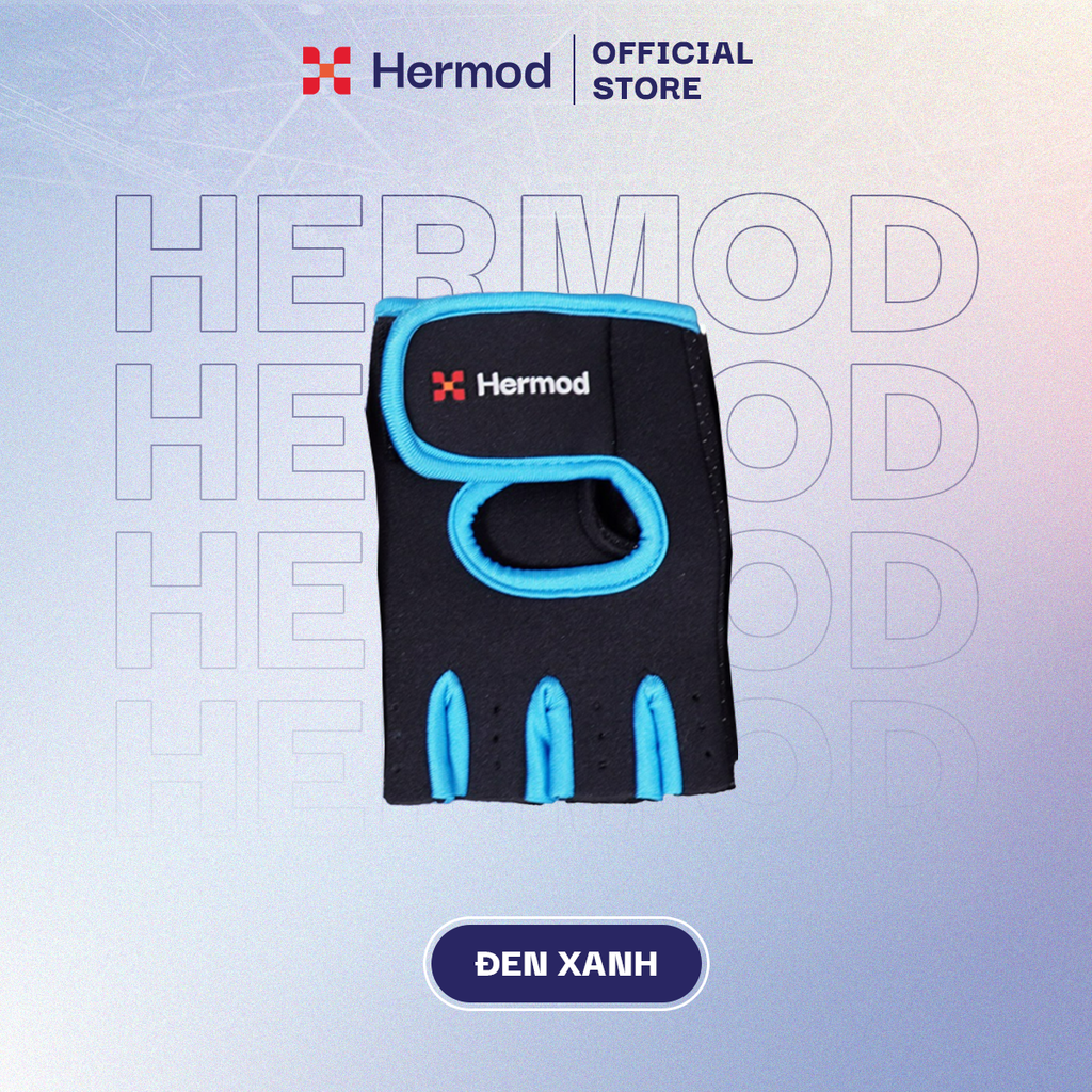 Găng tay tập Gym hở mu bàn tay Hermod - HM 113