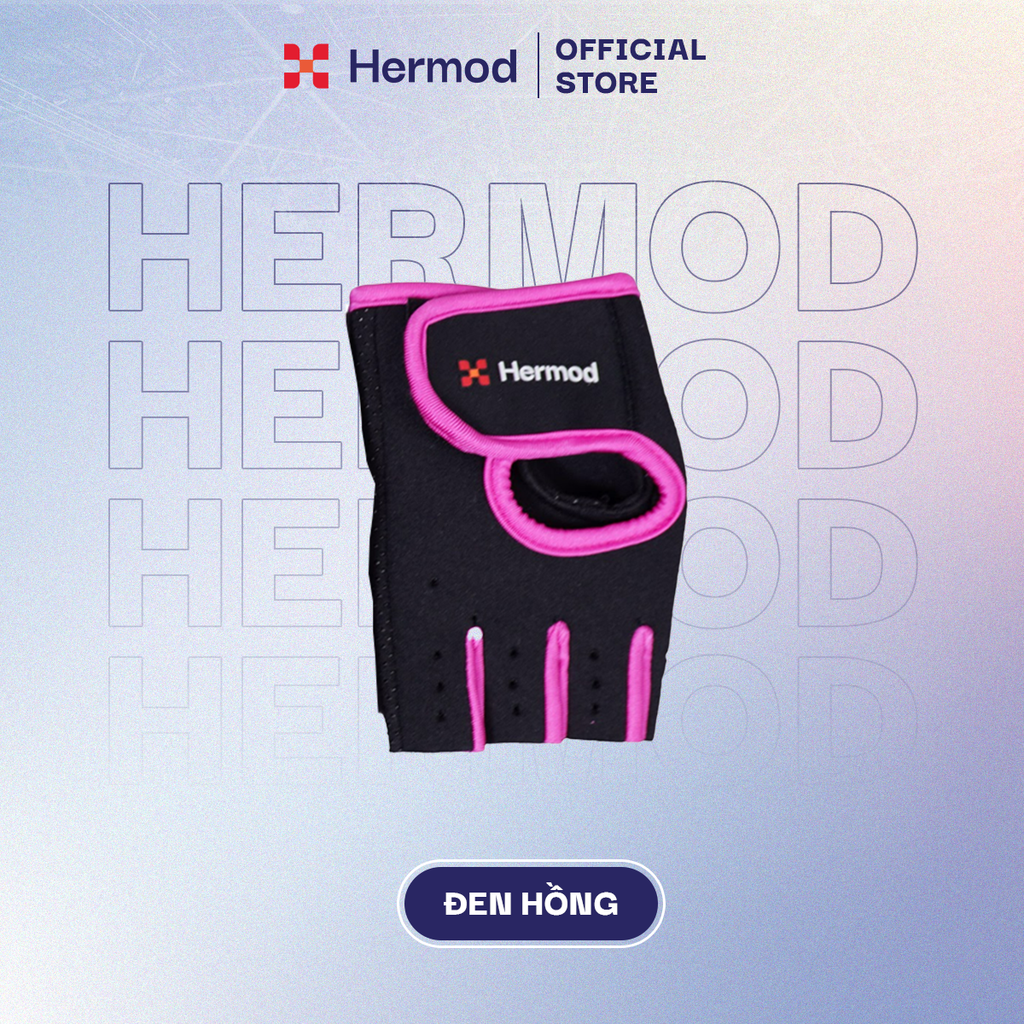 Găng tay tập Gym hở mu bàn tay Hermod - HM 113