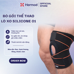 Bó gối thể thao Hermod lò xo Silicone có đai quấn cao cấp -  HM 101