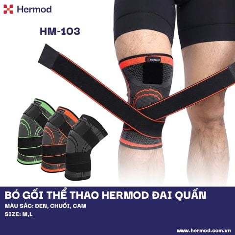Bó gối thể thao Hermod đai quấn cao cấp - HM 103