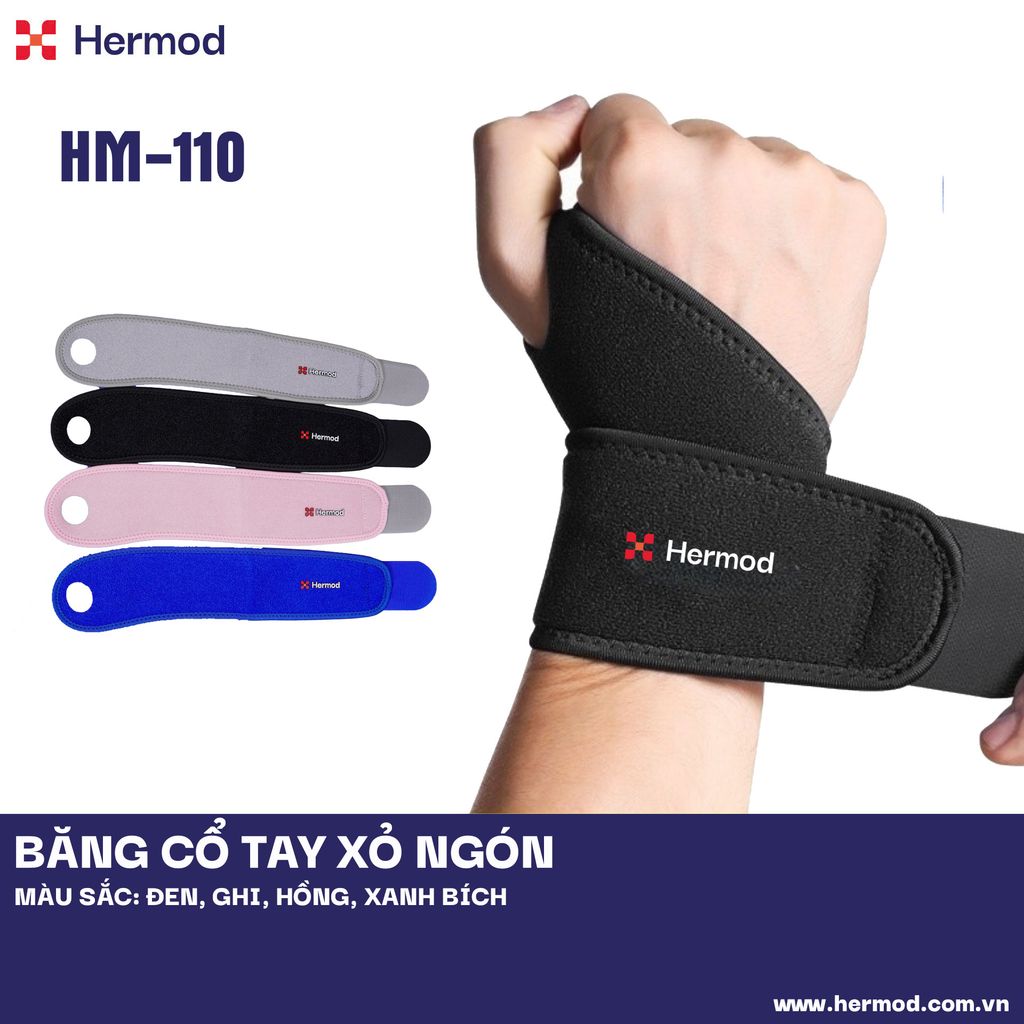 Băng cổ tay xỏ ngón cao cấp Hermod - HM 110