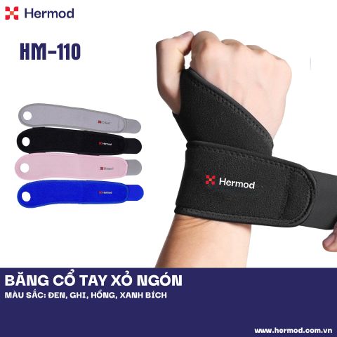 Băng cổ tay xỏ ngón cao cấp Hermod - HM 110