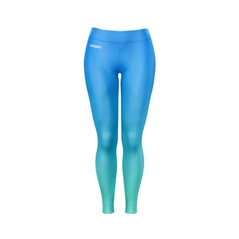 Quần legging thiết kế nữ màu xanh