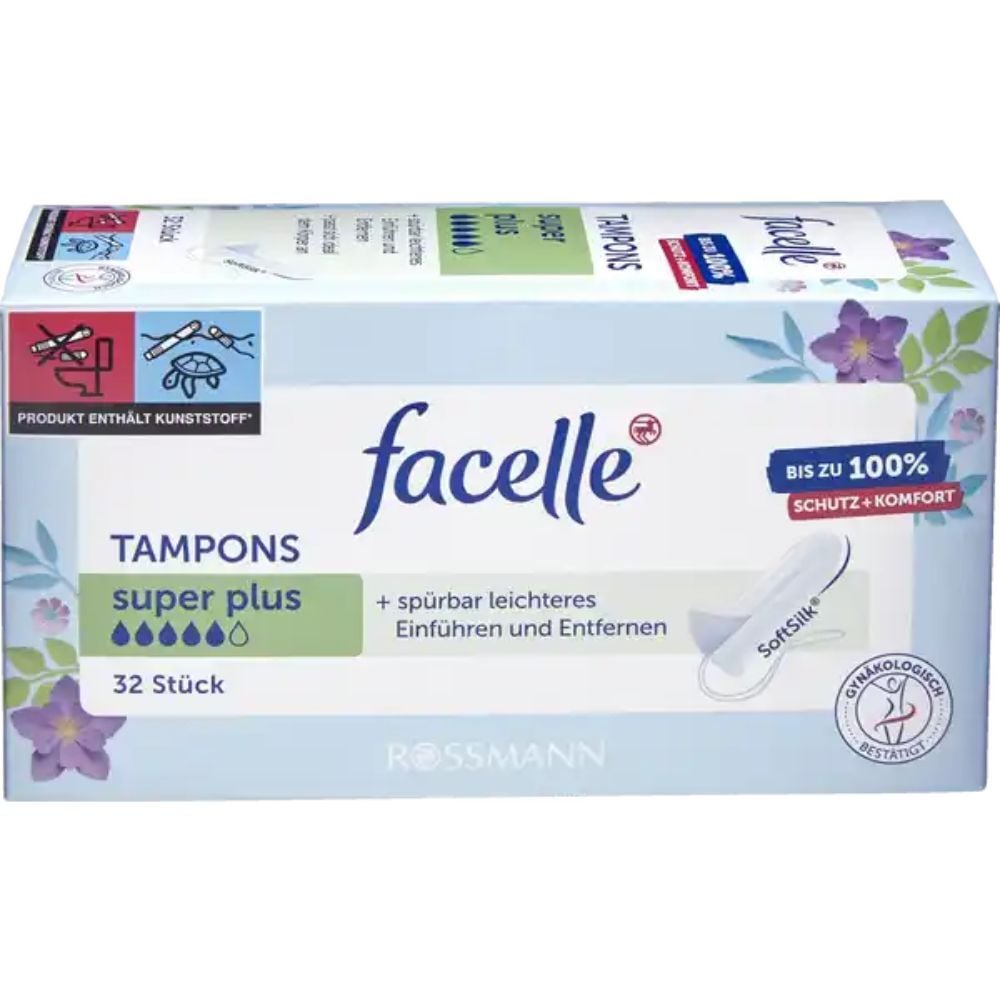  Băng vệ sinh dạng ống Tampon Facelle Super Plus 5 giọt - 32 chiếc 