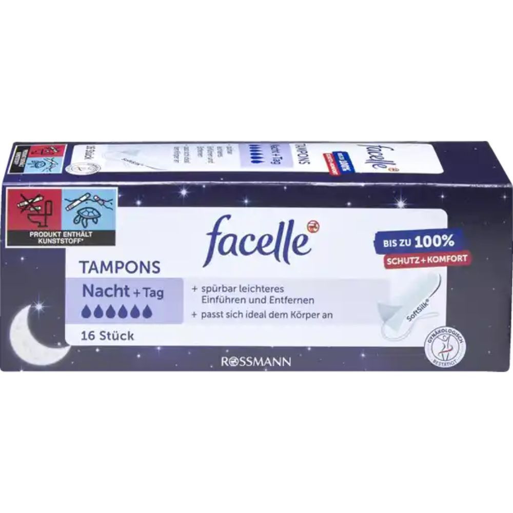  Băng vệ sinh dạng ống Tampon Facelle Tag Nacht Ban đêm 6 giọt - 16 chiếc 