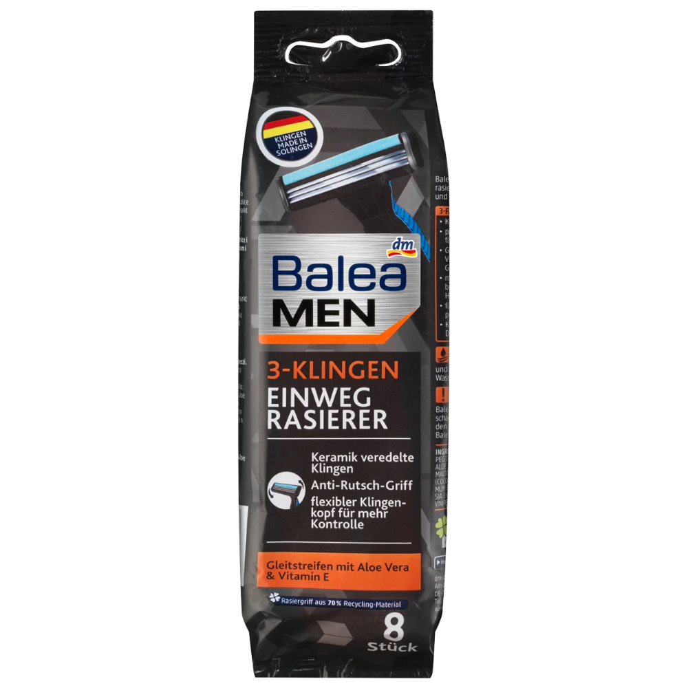  DAO CẠO RÂU 3 LƯỠI BALEA TÚI 8 CÁI - HÀNG NỘI ĐỊA ĐỨC 