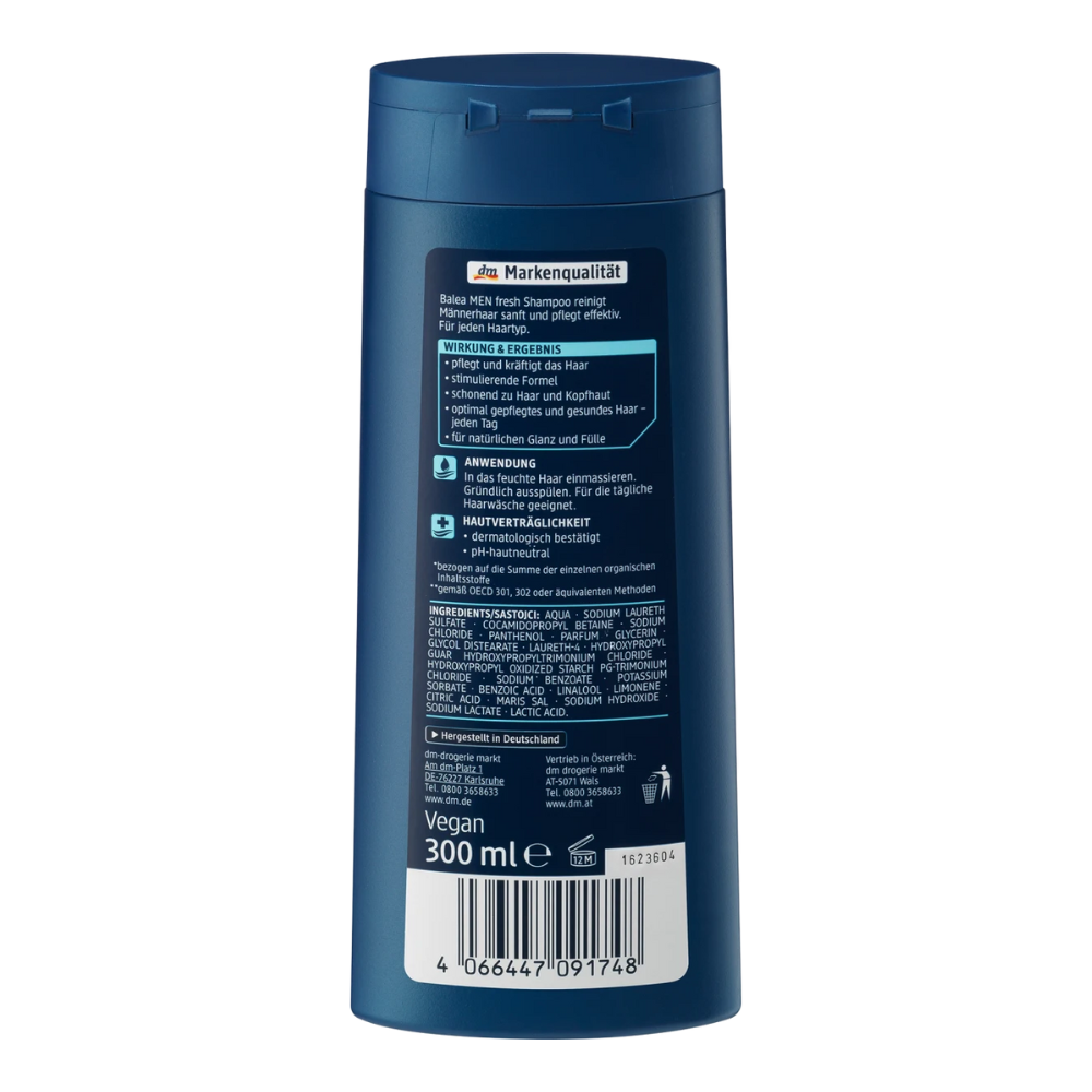  Dầu gội Balea Men Fresh Shampoo - 300ml 
