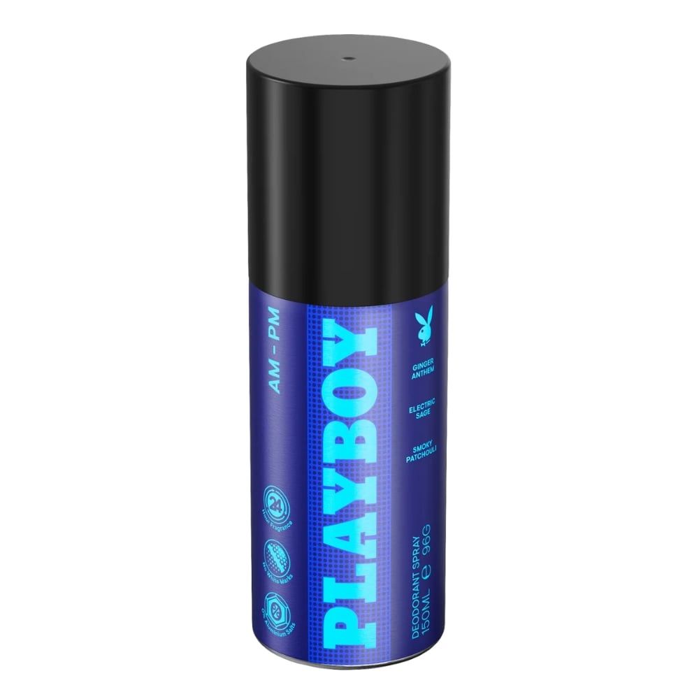  Xịt khử mùi hương nước hoa nam Playboy Deospray AM to PM - 150ml 