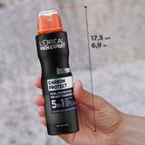  Xịt khử mùi ngăn mồ hôi nam L'Oréal Carbon Protect 5 in 1 - 150ml 