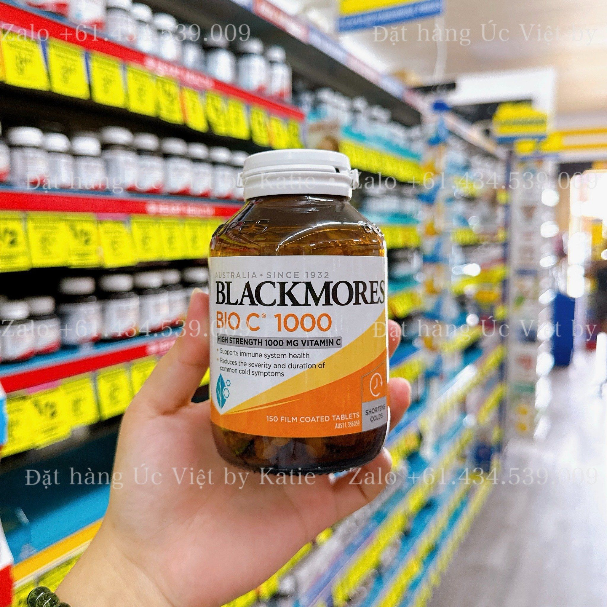  [ORDER 2W ĐÁP] Viên uống bổ sung vitamin C hàm lượng cao Hộp 150 viên Blackmores Bio C 1000mg 