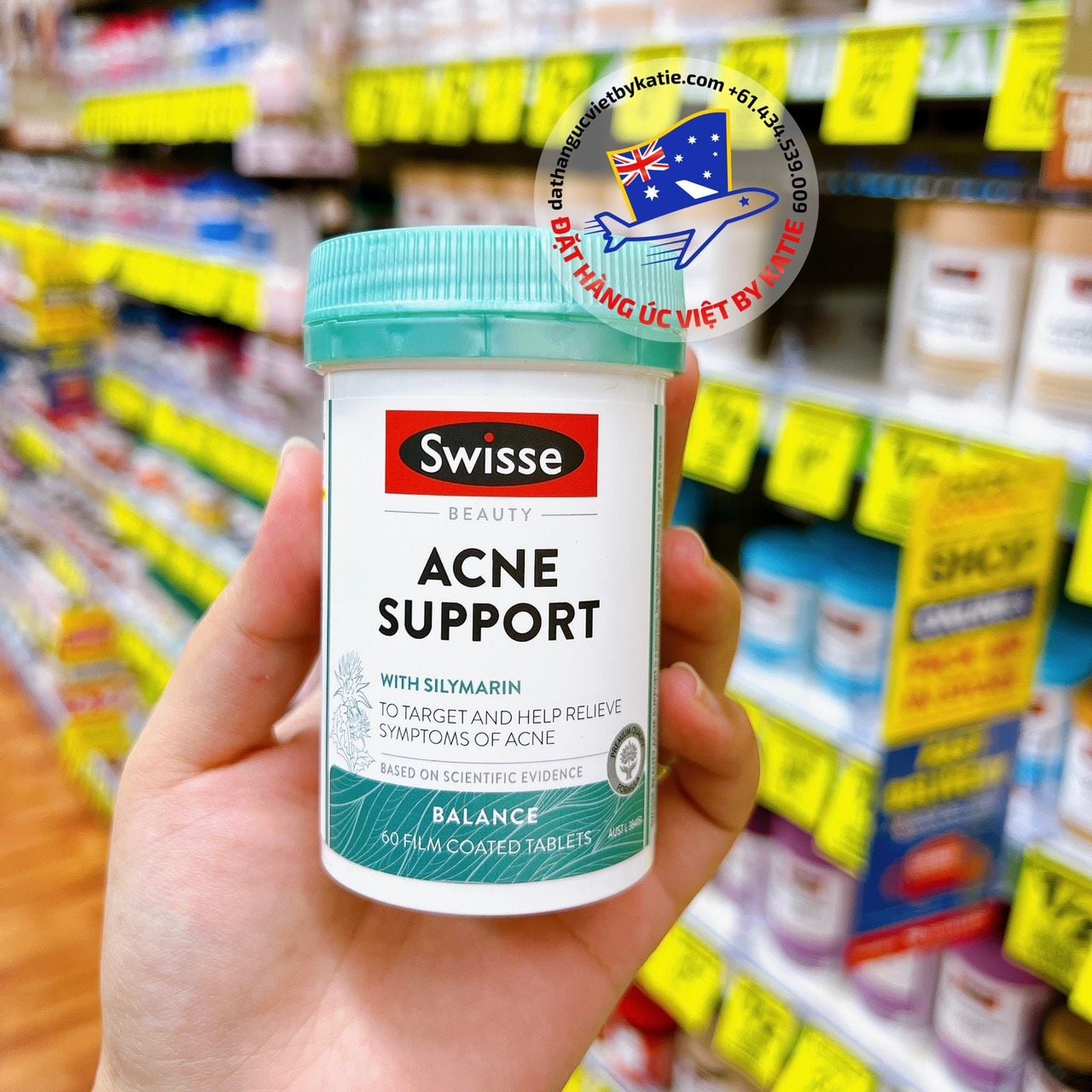  Viên uống hỗ trợ trị mụn Swisse Beauty Acne Support 60 viên 