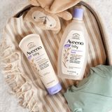  Sữa tắm và lotion dưỡng thể cho bé từ sơ sinh với mùi hoa oải hương Aveeno Baby Calming Comfort Lavender & Vanilla 236mL 